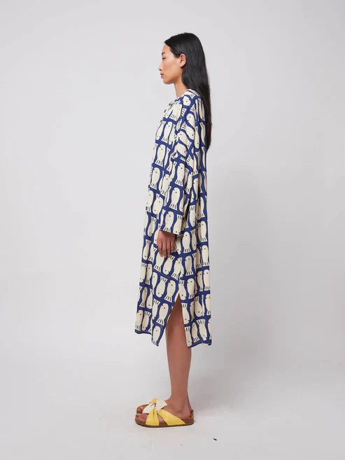 BOBO CHOSES Lucky Fish Print Viscose Tunic Dress | Blue LEO BOUTIQUE