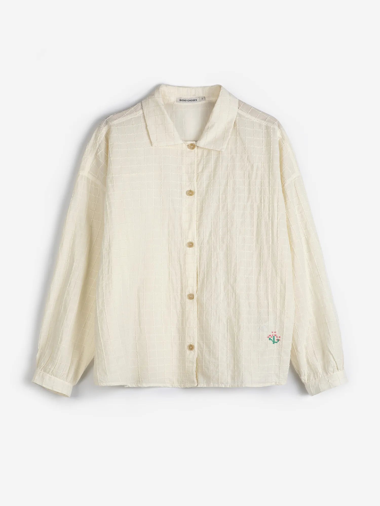 LEO BOUTIQUE Organic Cotton Square Collar Blouse | Ecru BOBO CHOSES 