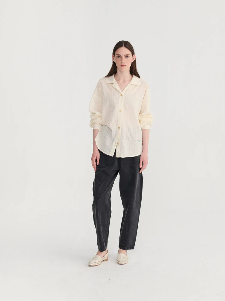 LEO BOUTIQUE Organic Cotton Square Collar Blouse | Ecru BOBO CHOSES 