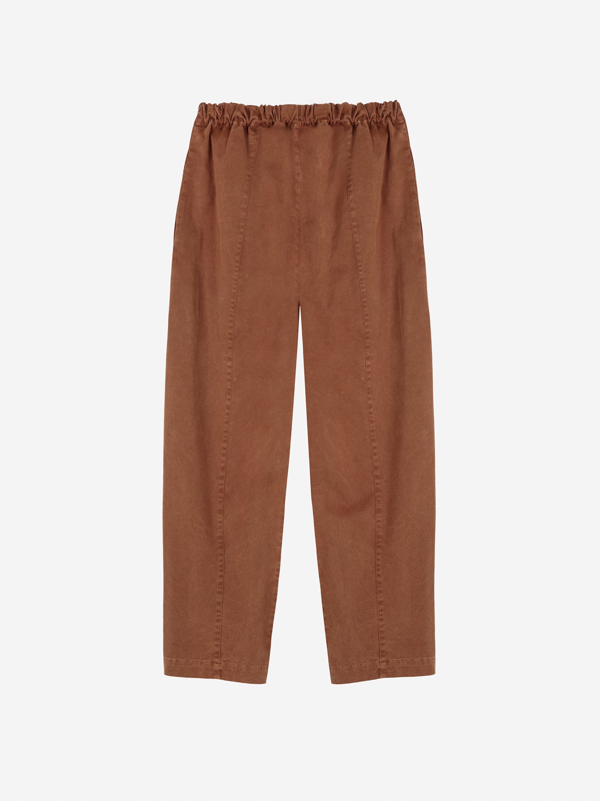 Embroidery Cocoon Pants | Brown