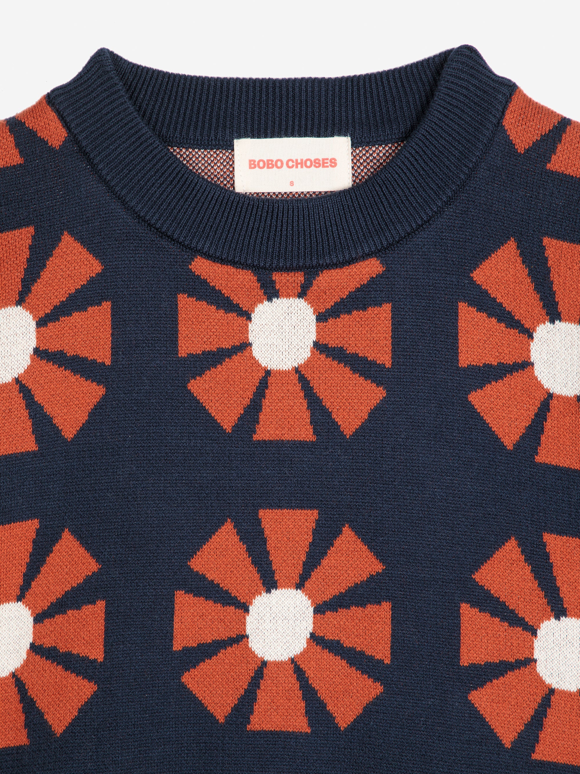 LEO BOUTIQUE Flower Jacquard Relaxed Knit Jumper BOBO CHOSES