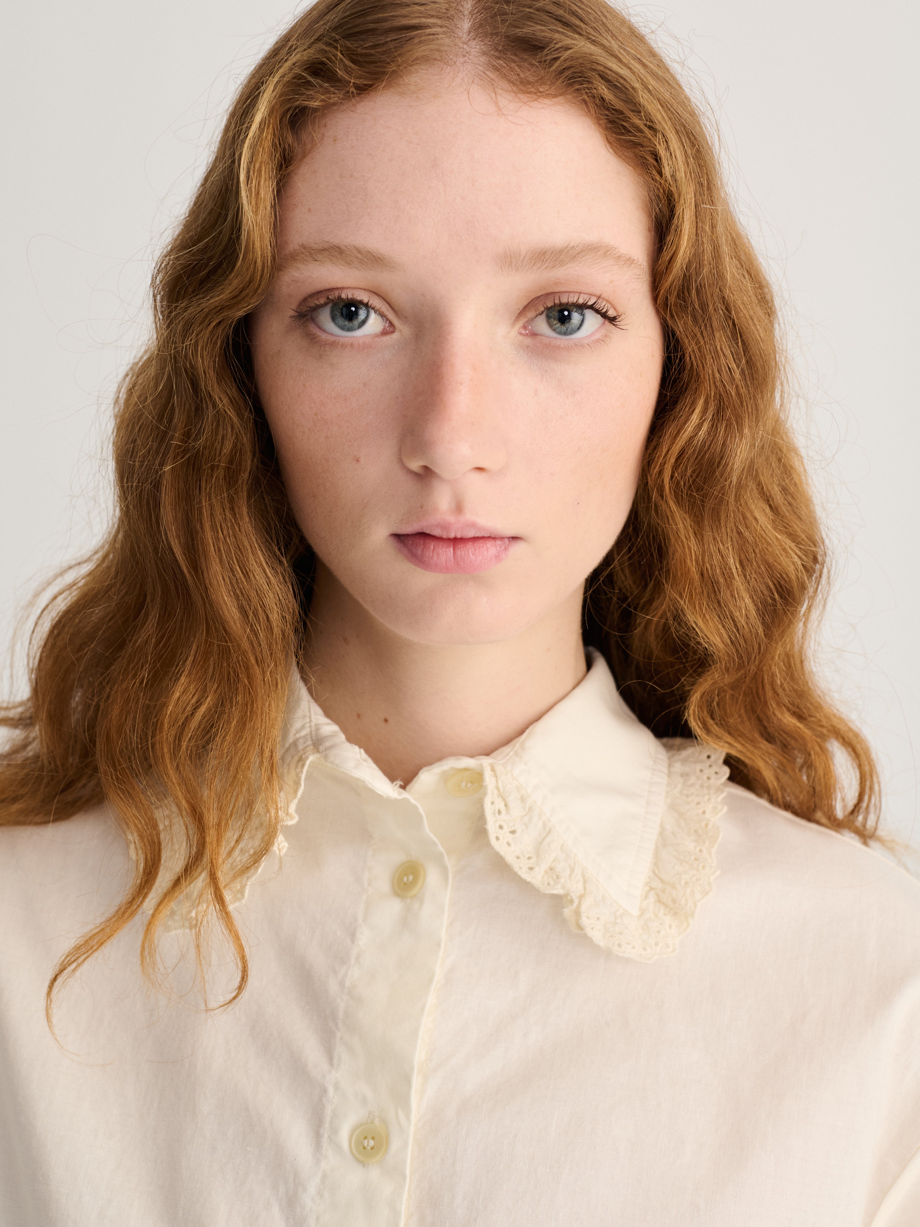 LEO BOUTIQUE Lace Ending Poplin Shirt | Off White BOBO CHOSES