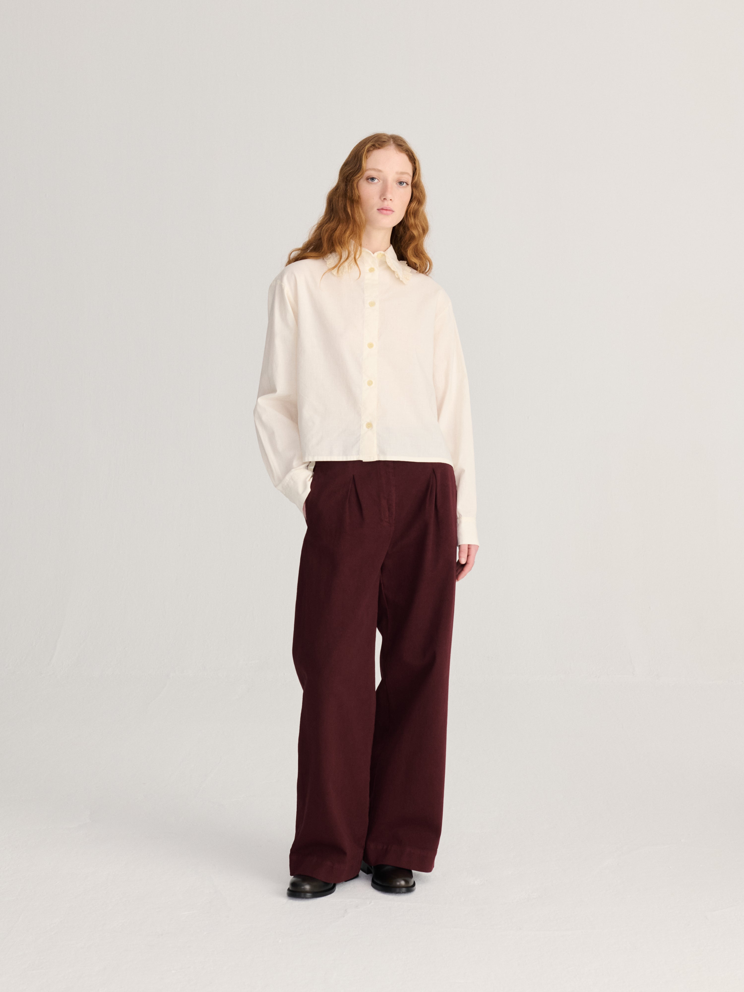 LEO BOUTIQUE Lace Ending Poplin Shirt | Off White BOBO CHOSES