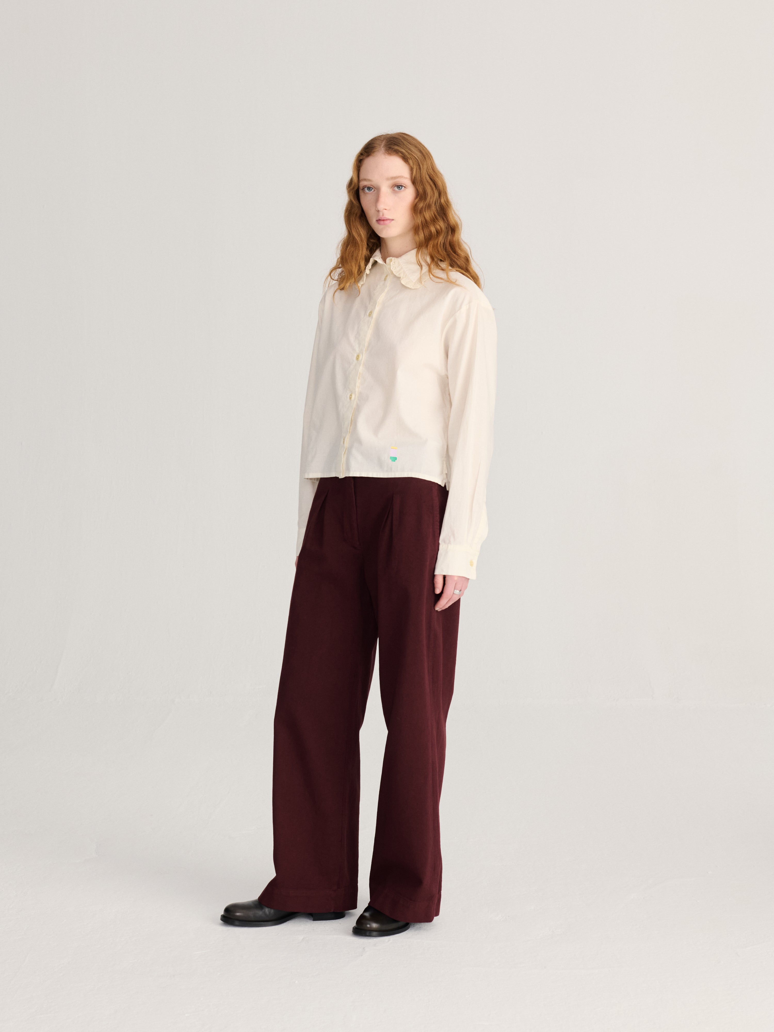 LEO BOUTIQUE Lace Ending Poplin Shirt | Off White BOBO CHOSES