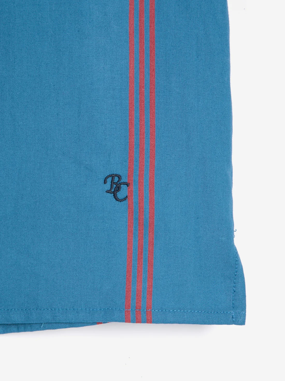 Triple Striped All Over Poplin Shirt | Prussian Blue