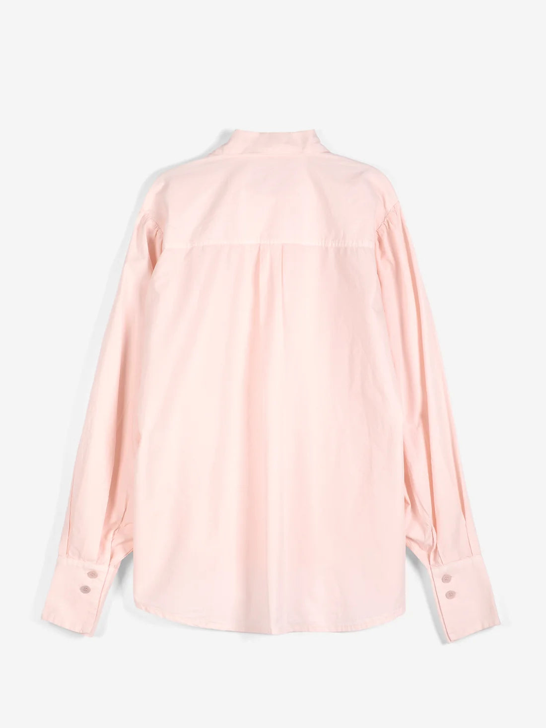Plant Seal Embroidery Poplin Shirt | Light Pink