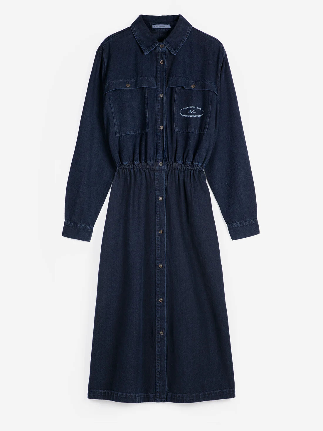 Washed Light Denim Dress | Navy Blue