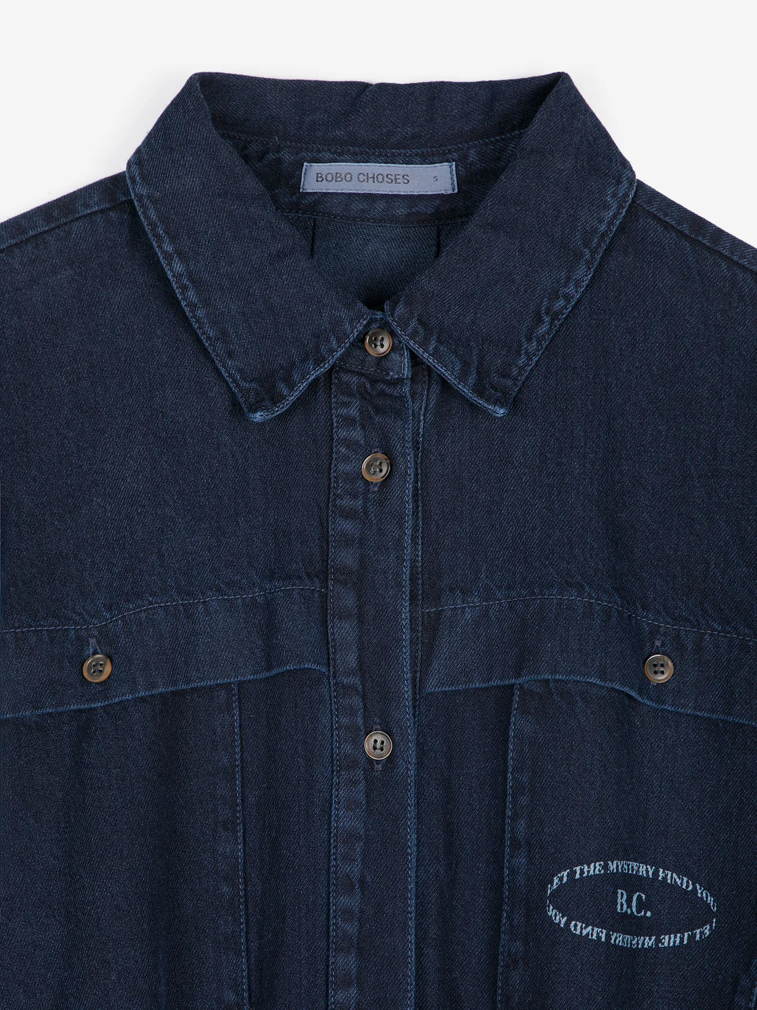 Washed Light Denim Dress | Navy Blue