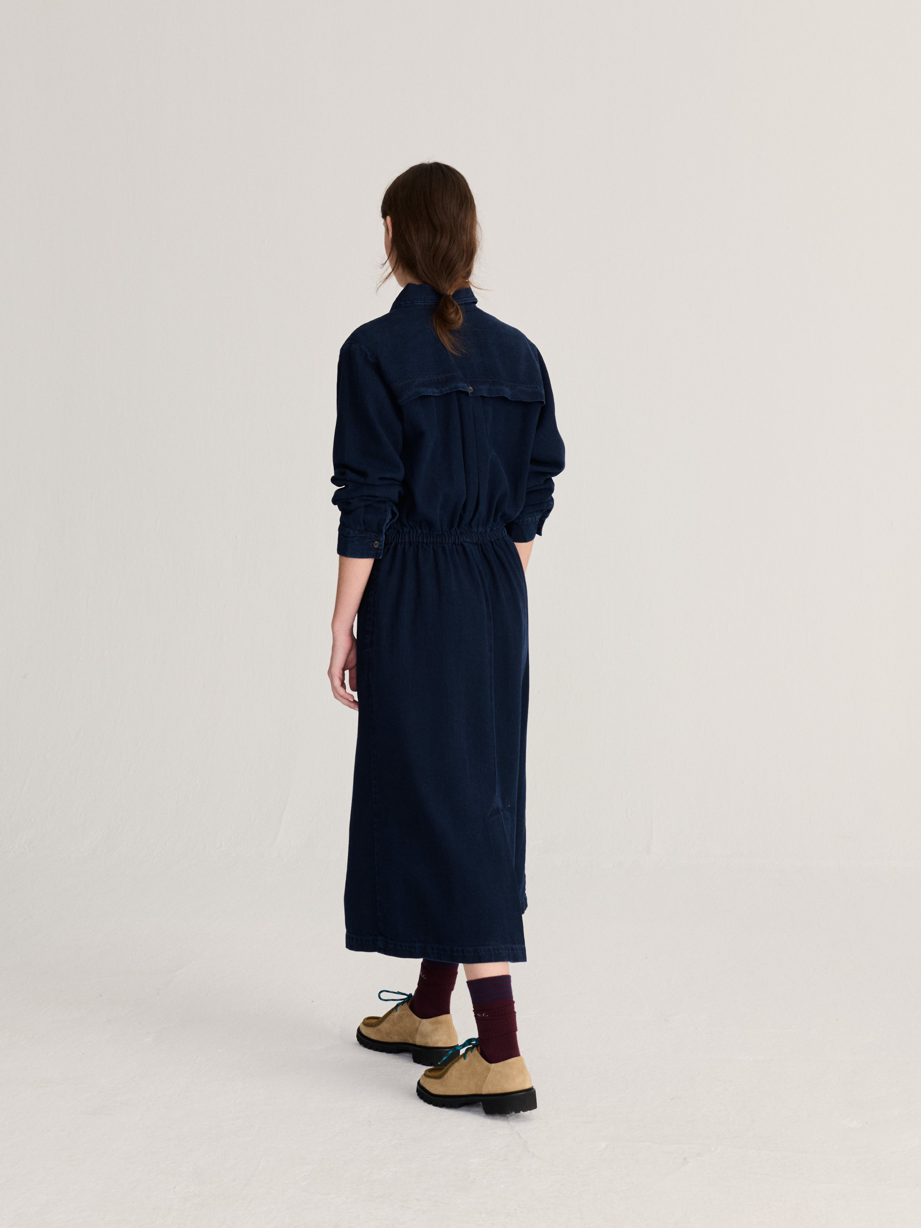 LEO BOUTIQUE Washed Light Denim Dress | Navy Blue BOBO CHOSES