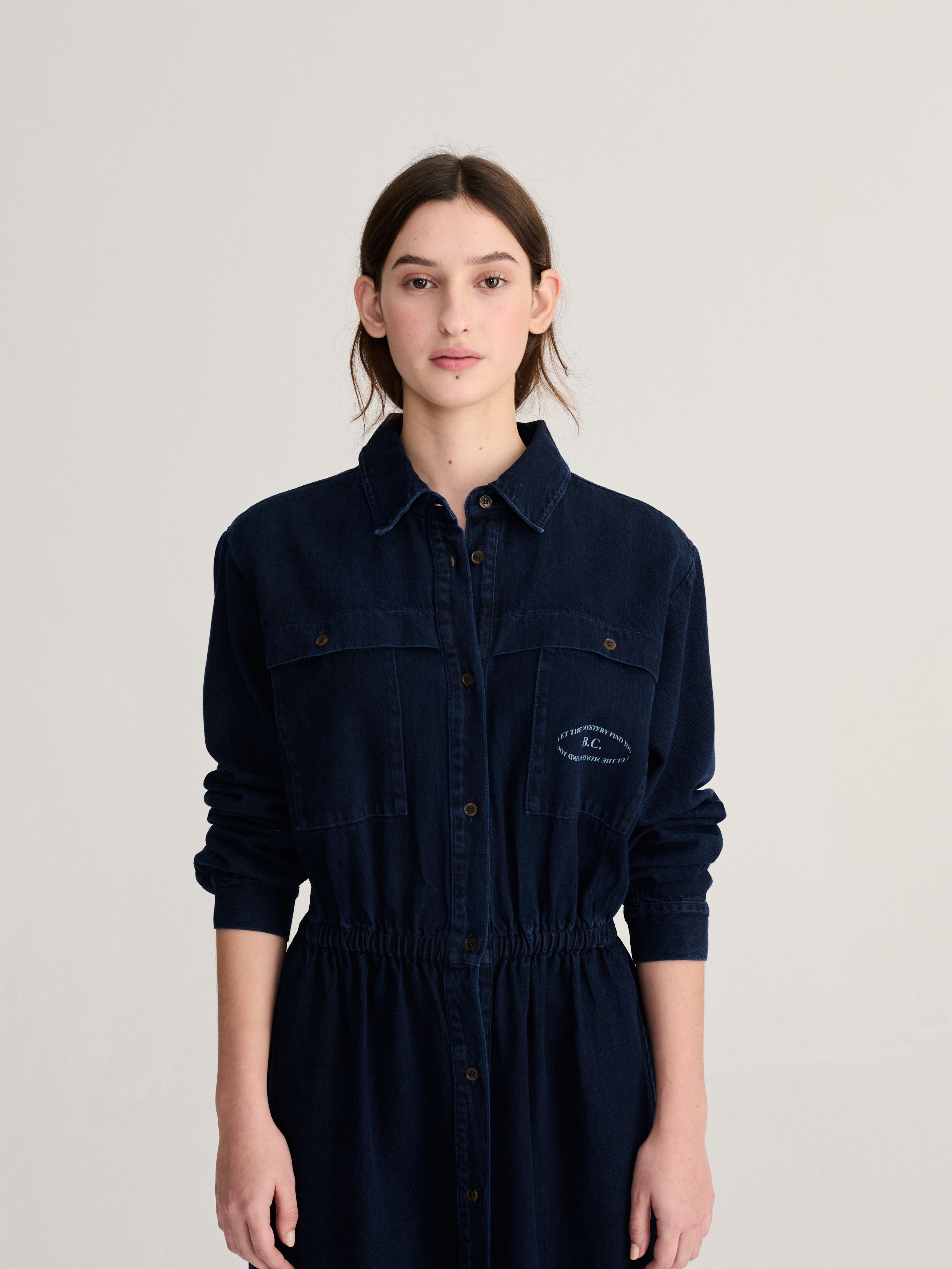 LEO BOUTIQUE Washed Light Denim Dress | Navy Blue BOBO CHOSES