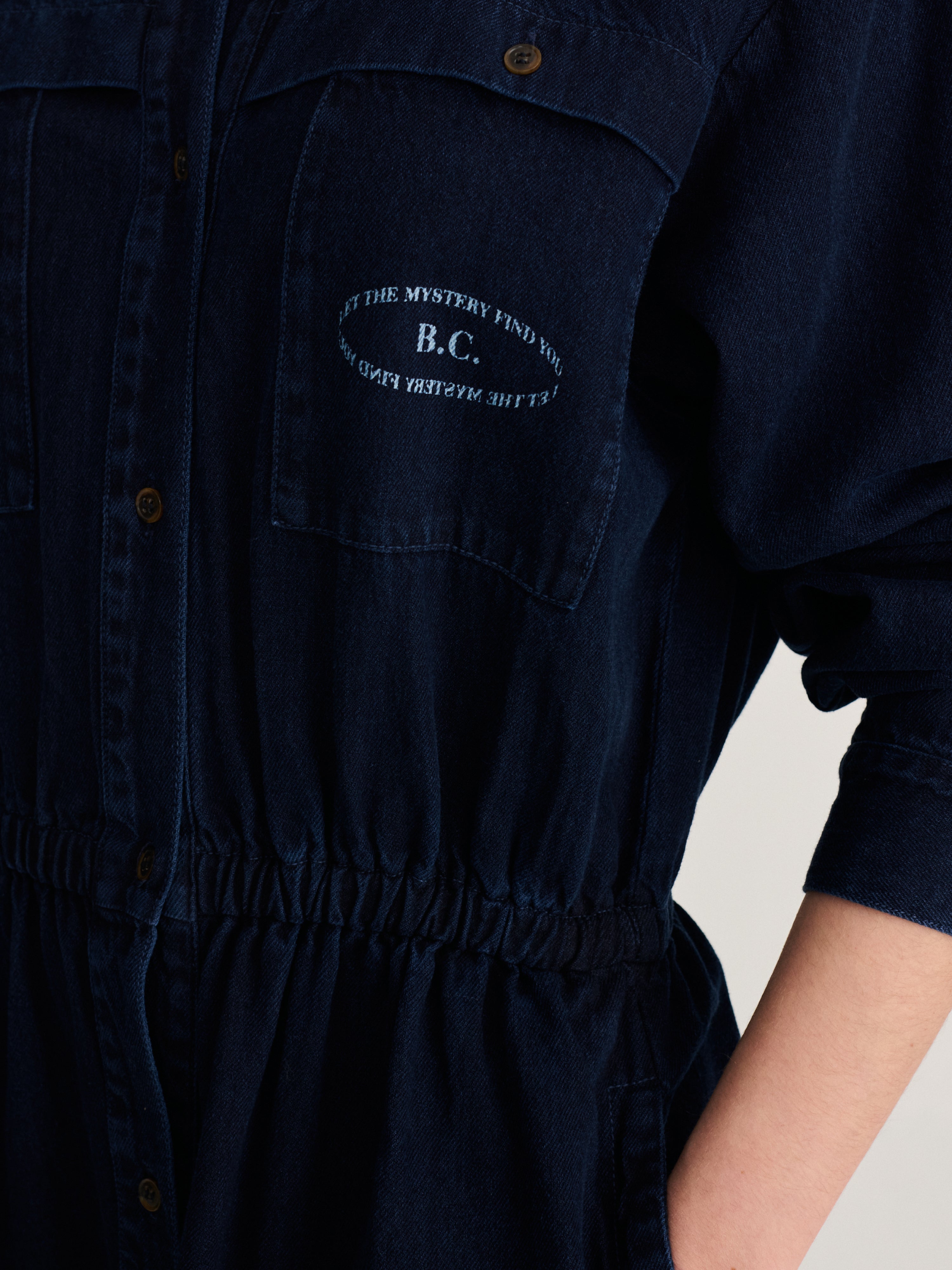 LEO BOUTIQUE Washed Light Denim Dress | Navy Blue BOBO CHOSES