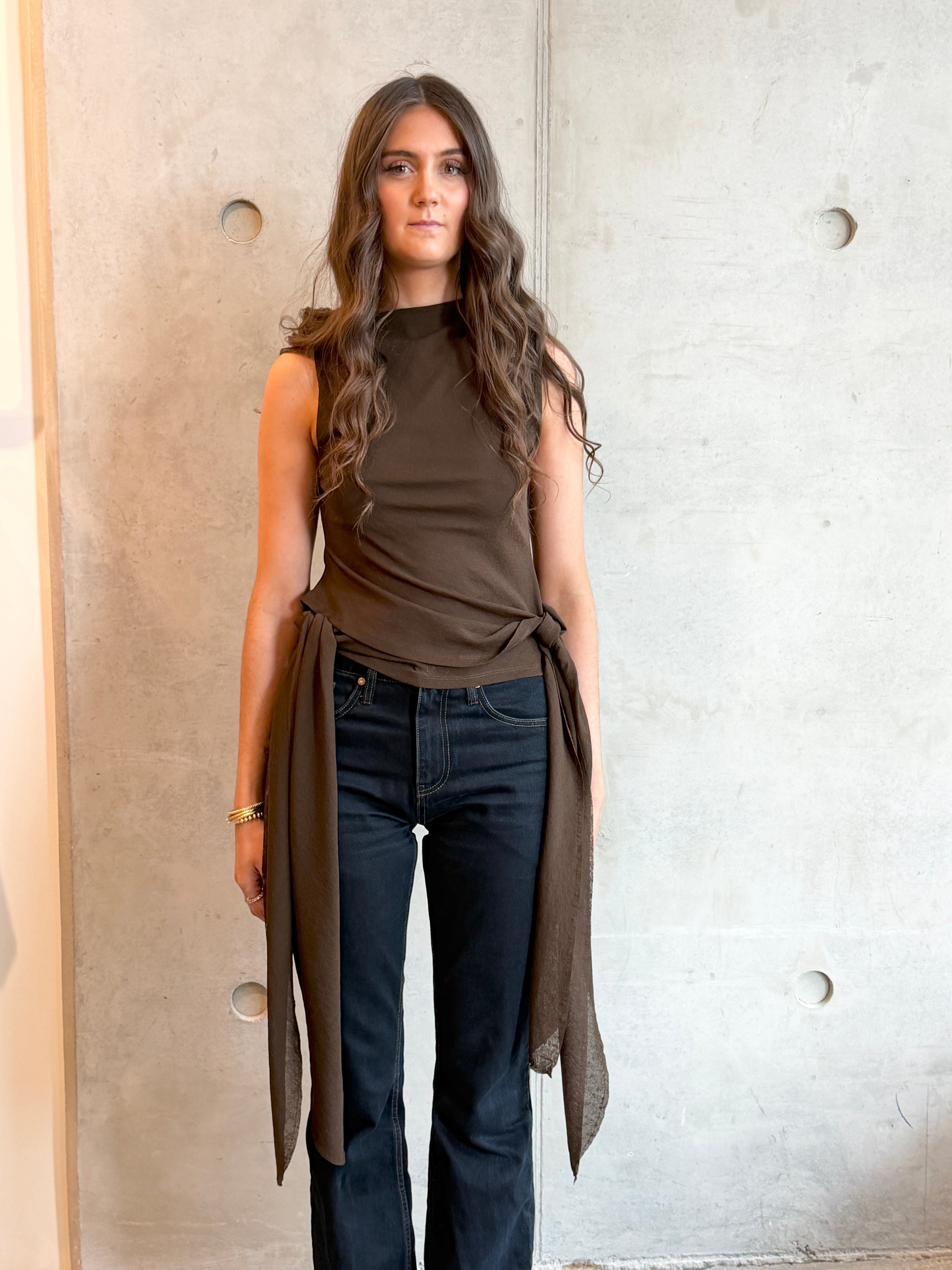 LEO BOUTIQUE Marl Mesh Top | Demitasse GANNI