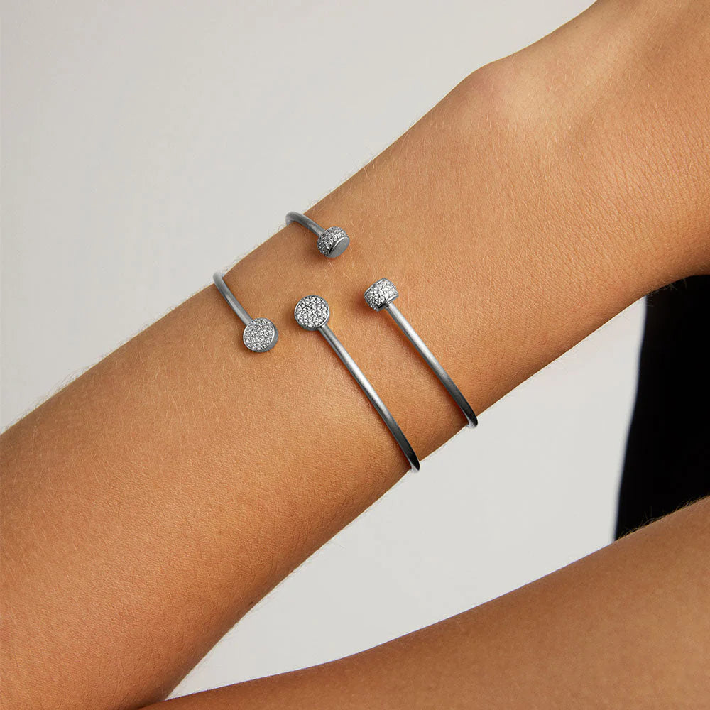 DEAN DAVIDSON Mirabeaux Pave Twist Bangle | Silver/CZ LEO BOUTIQUE