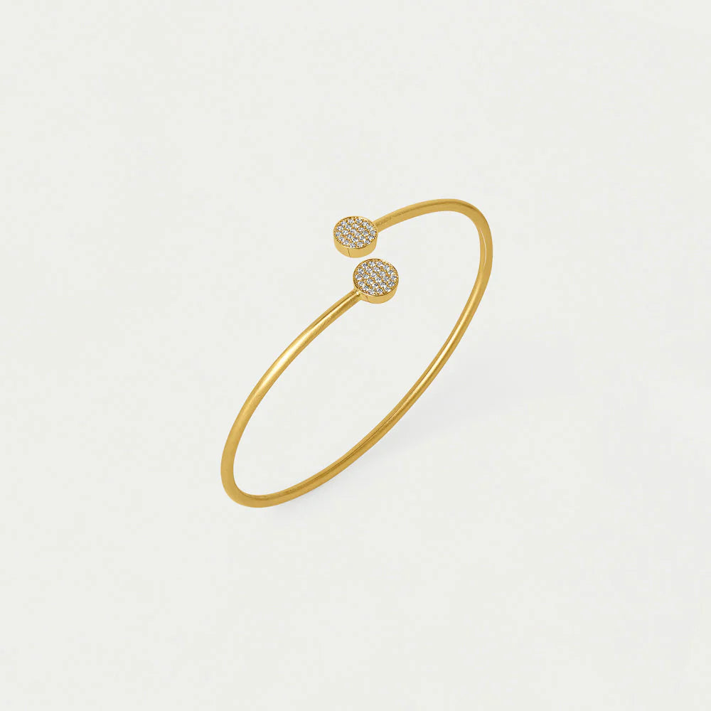 DEAN DAVIDSON Mirabeaux Pave Twist Bangle | Gold/CZ LEO BOUTIQUE