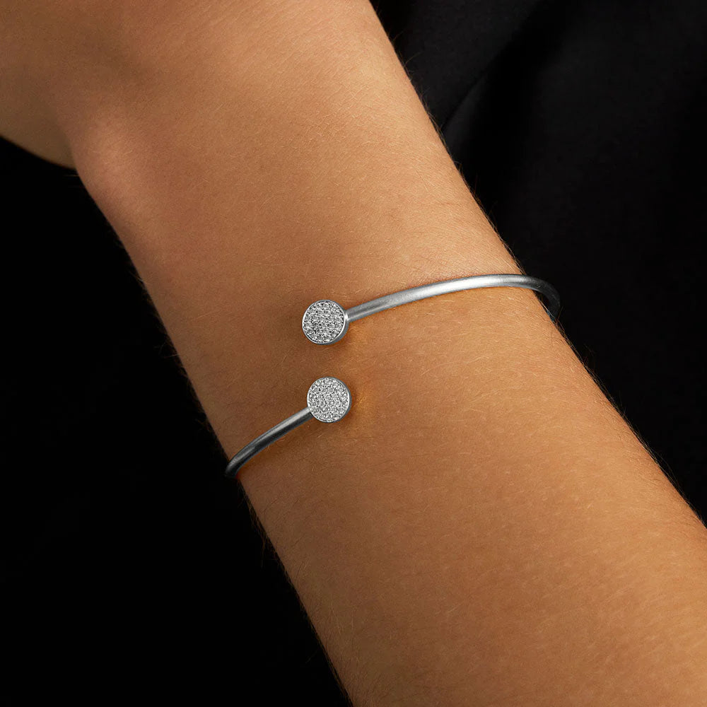 DEAN DAVIDSON Mirabeaux Pave Twist Bangle | Silver/CZ LEO BOUTIQUE