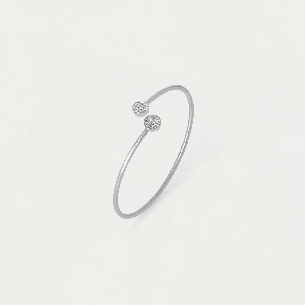 DEAN DAVIDSON Mirabeaux Pave Twist Bangle | Silver/CZ LEO BOUTIQUE
