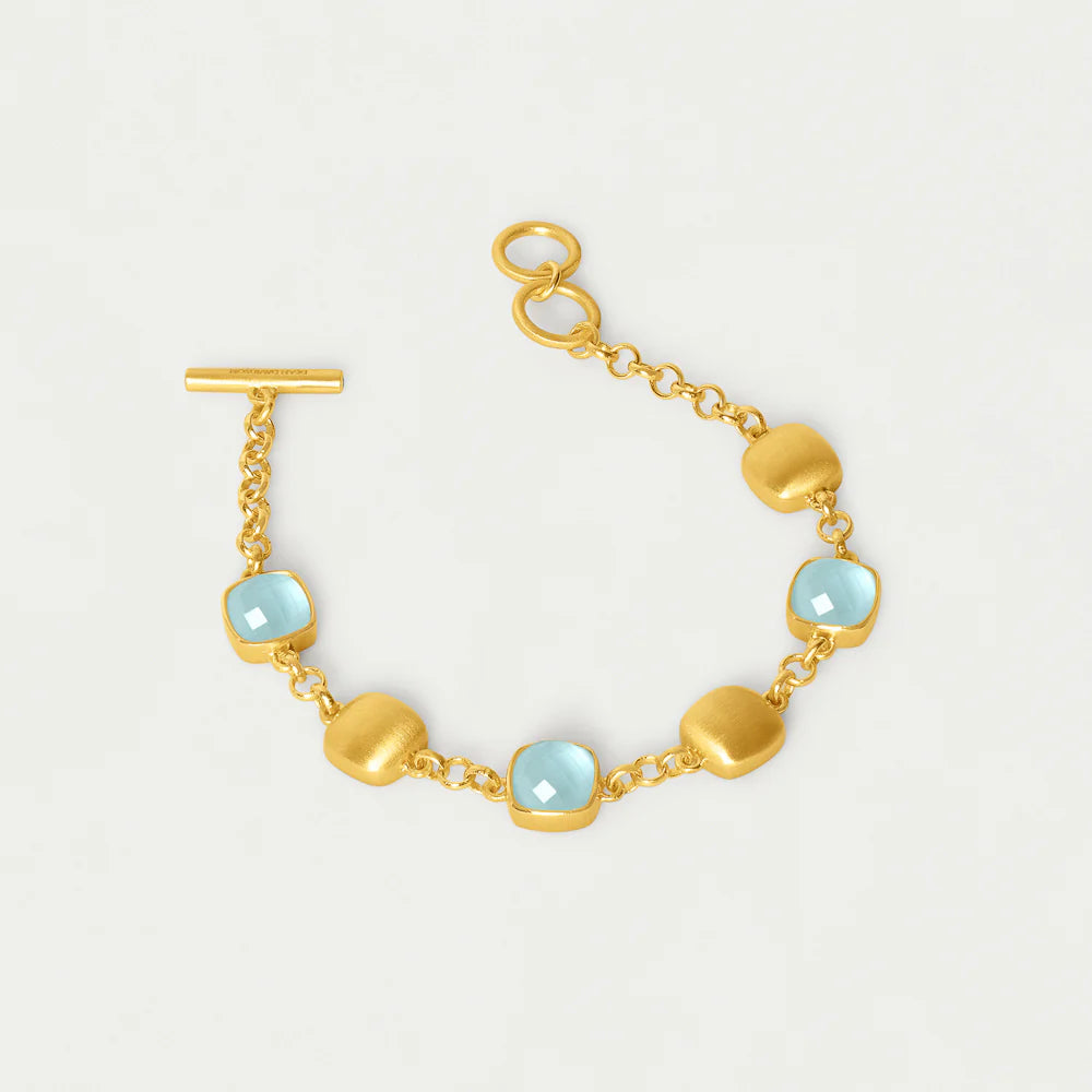 LEO BOUTIQUE Monterey Chain Bracelet | Irridescent Sky Blue Gold B708-G-SBD DEAN DAVIDSON