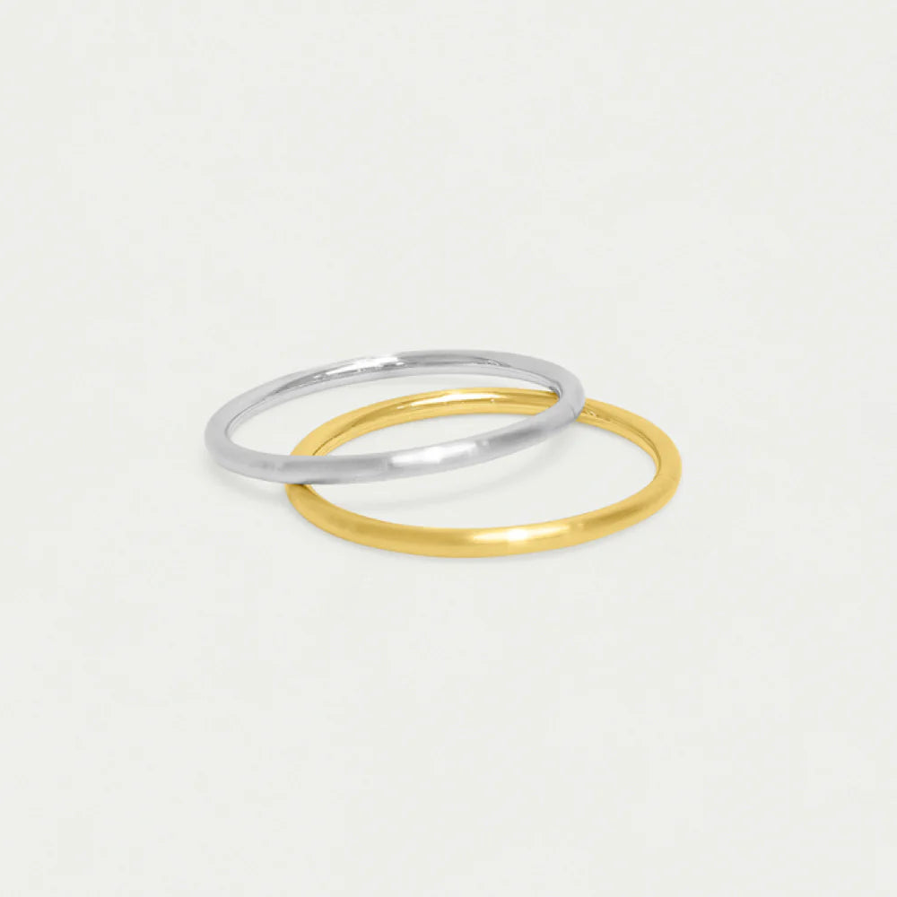 DEAN DAVIDSON Twist Midi Dune Bangle Set | Gold & Rhodium B725-G LEO BOUTIQUE