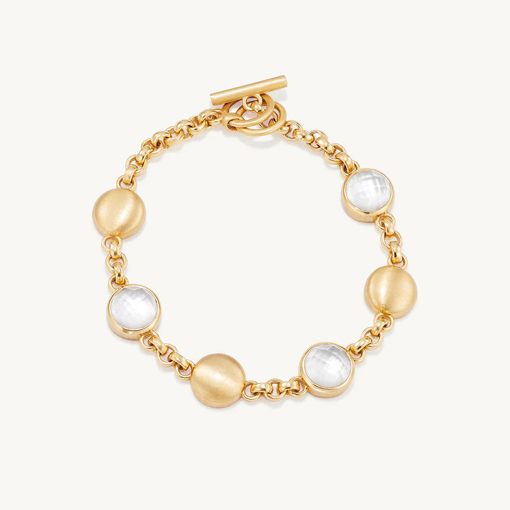 LEO BOUTIQUE Galleria Station Bracelet | Iridescent Pearl B728-G-CQD DEAN DAVIDSON