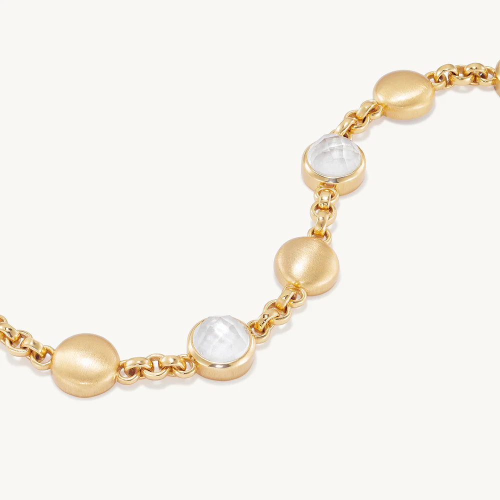 LEO BOUTIQUE Galleria Station Bracelet | Iridescent Pearl B728-G-CQD DEAN DAVIDSON