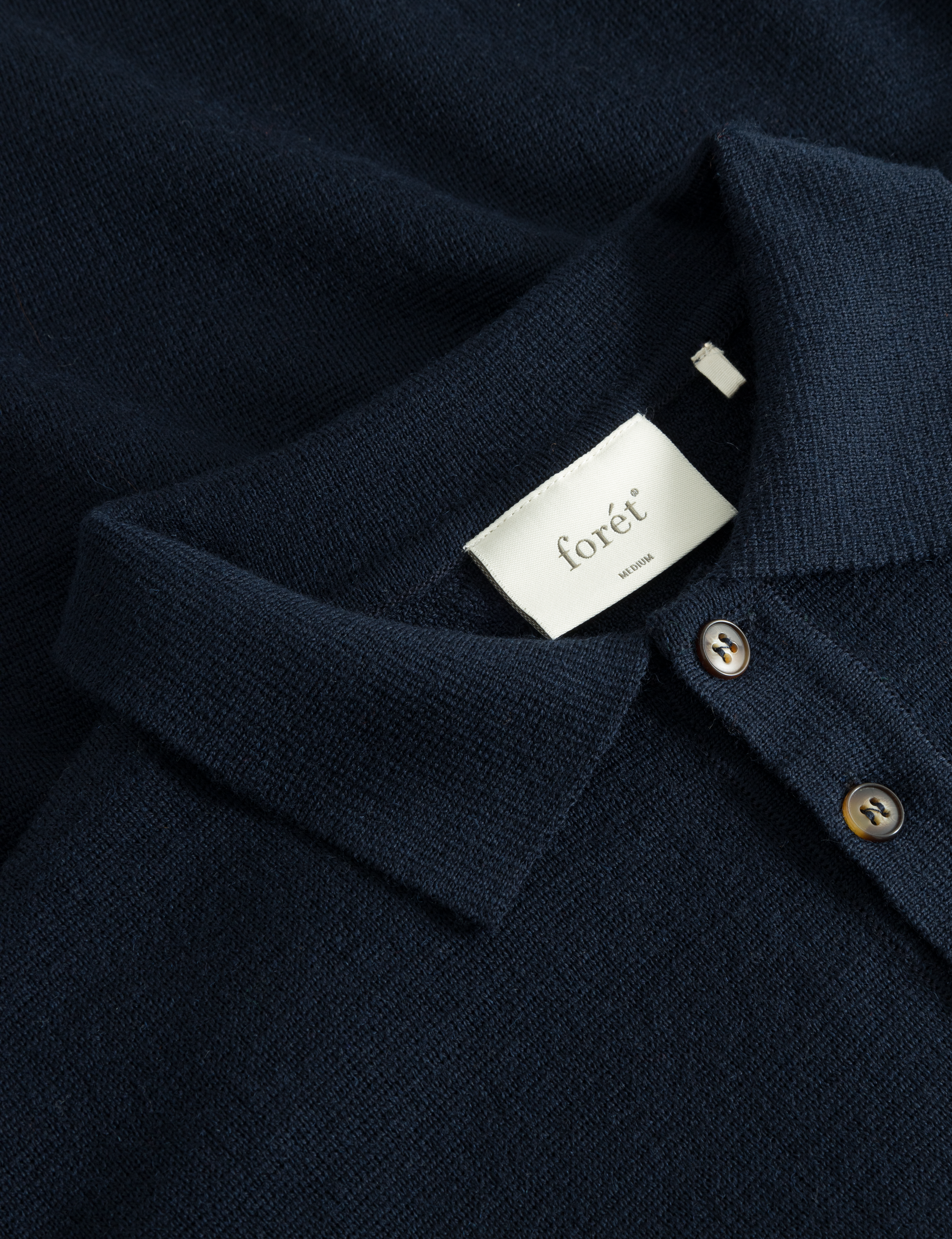 LEO BOUTIQUE Base Merino Polo Knit | Navy Forét