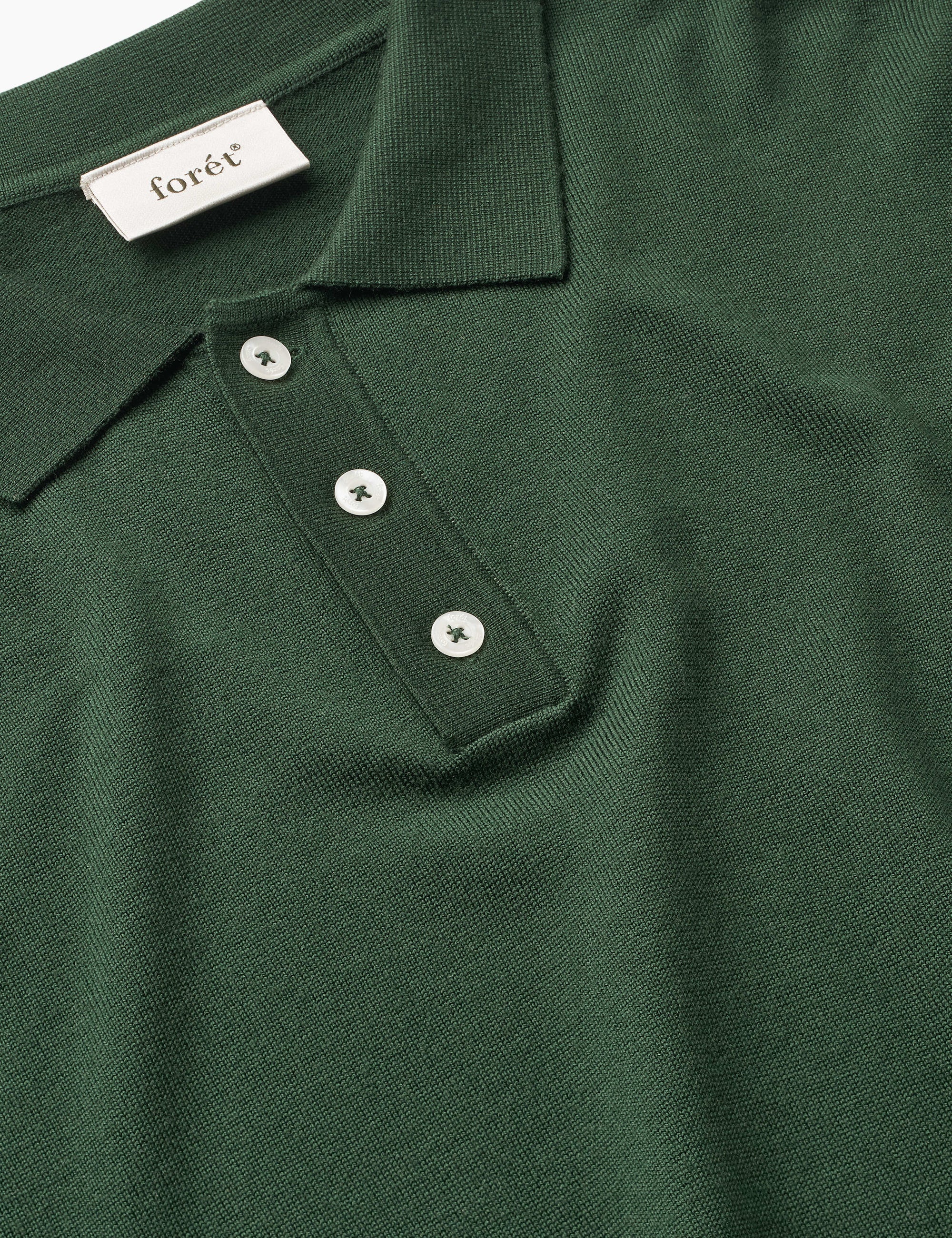FORET Base Merino Polo Knit | Dark Green LEO BOUTIQUE