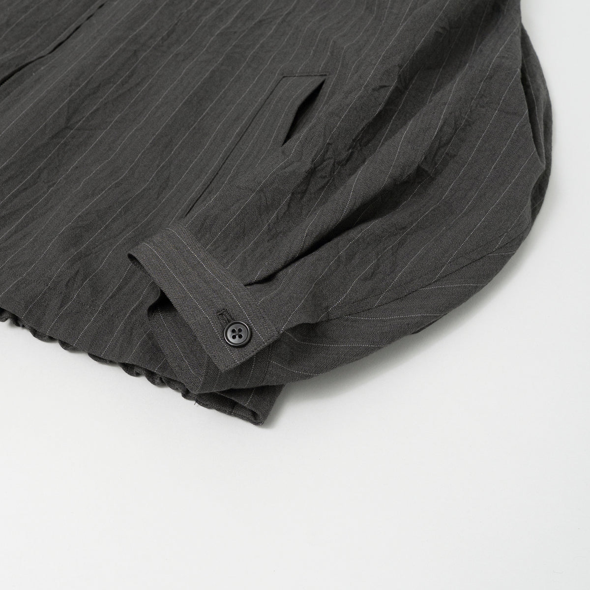 STILL BY HAND Creasy Zip Up Blouson | Charcoal LEO BOUTIQUE