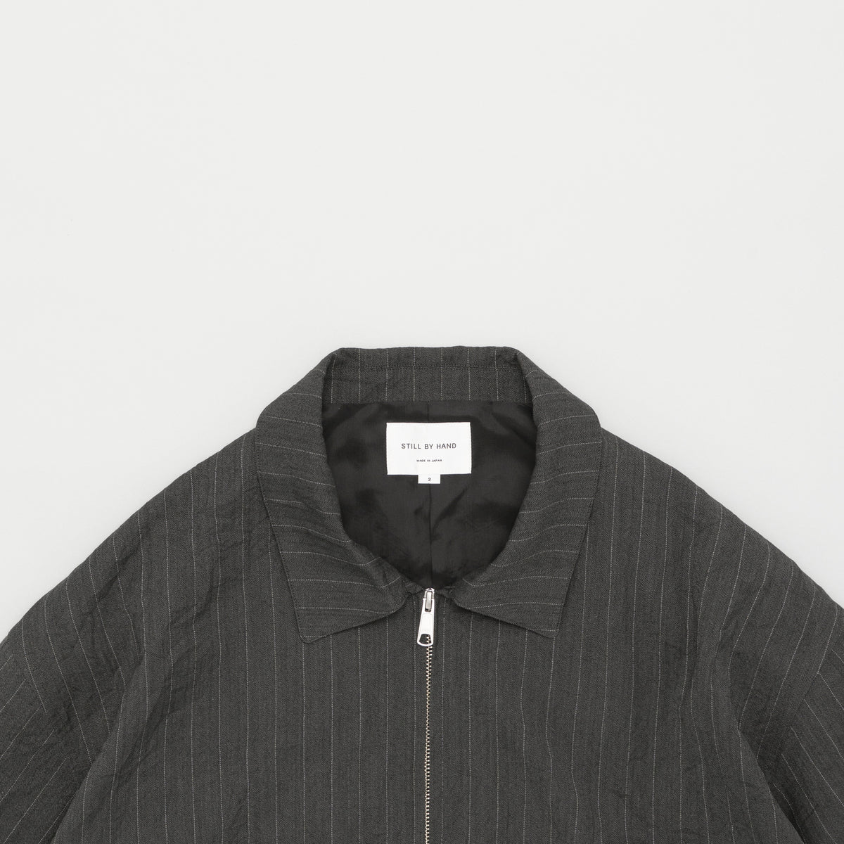STILL BY HAND Creasy Zip Up Blouson | Charcoal LEO BOUTIQUE