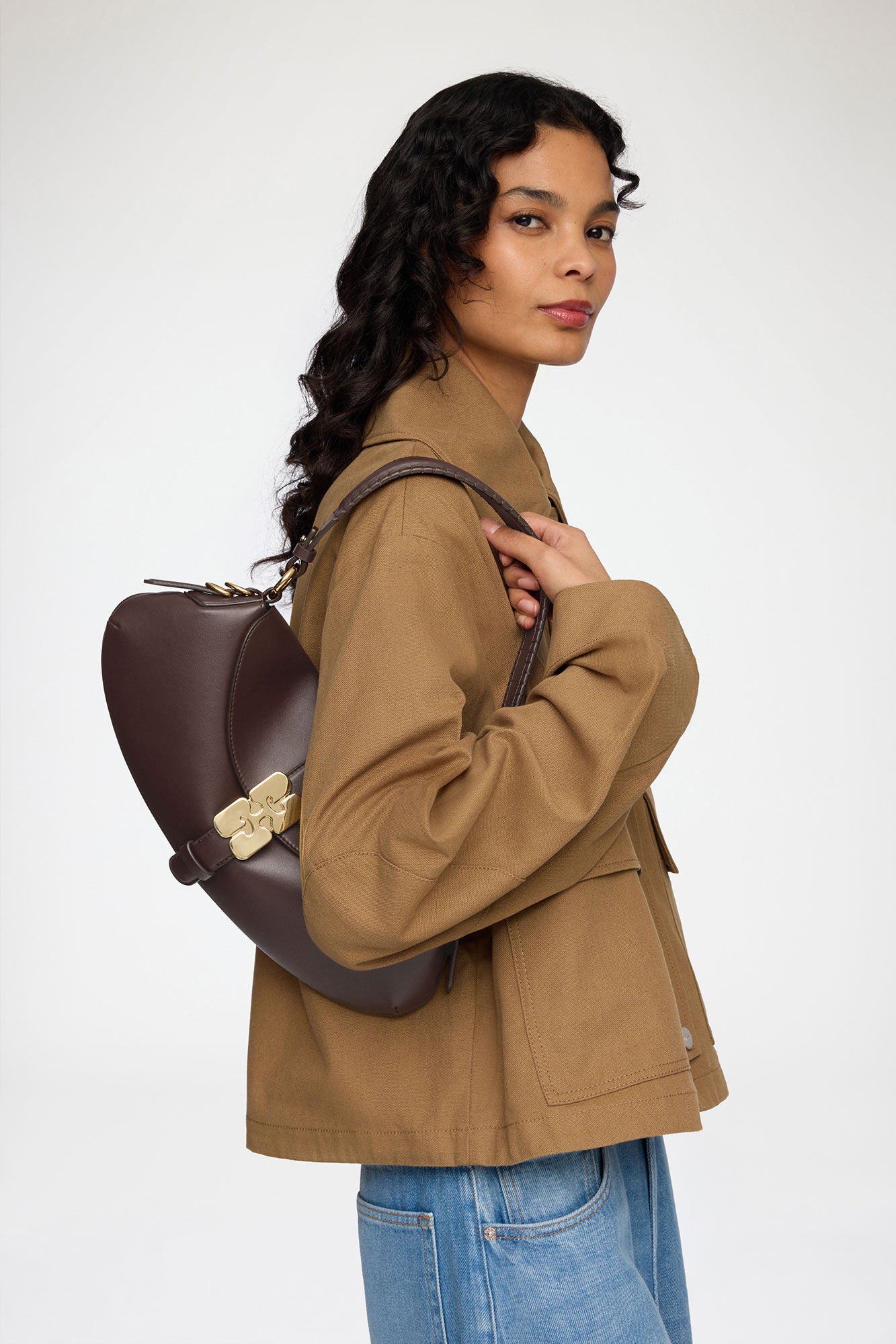 GANNI B-Kat | Chicory Coffee LEO BOUTIQUE