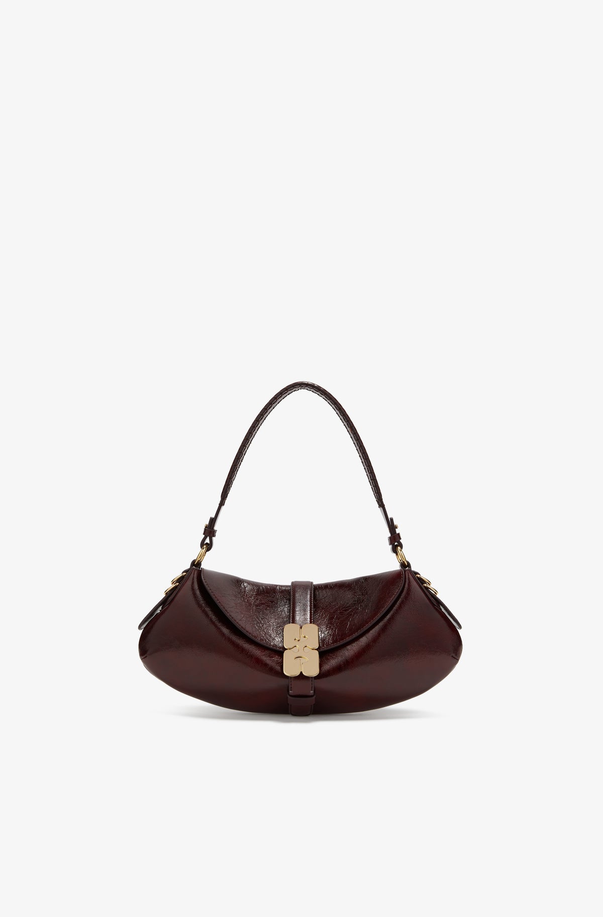 LEO BOUTIQUE B-Kat Deep Shine Bag | Burgundy GANNI