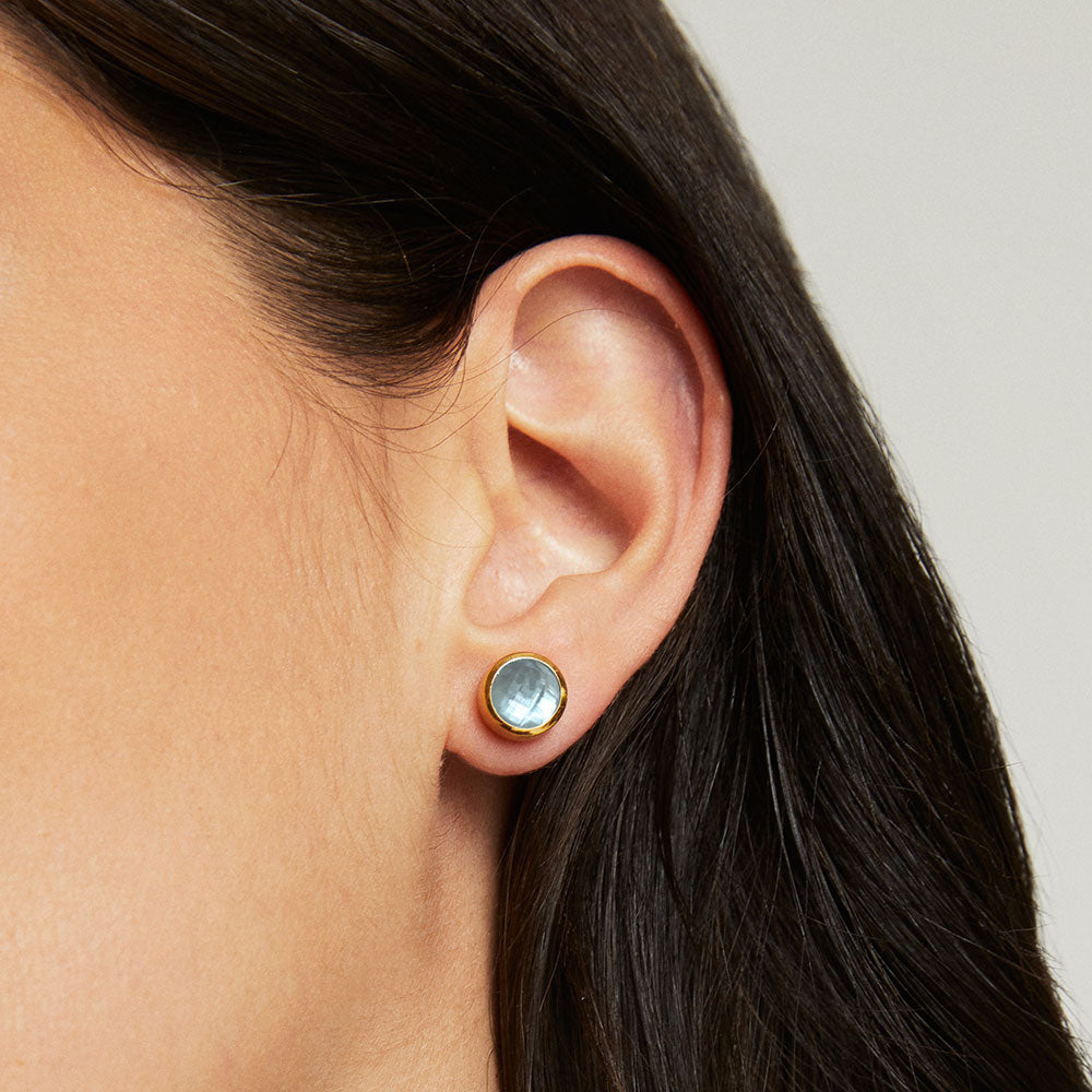 DEAN DAVIDSON Signature Midi Studs |Iridescent Sky Blue LEO BOUTIQUE