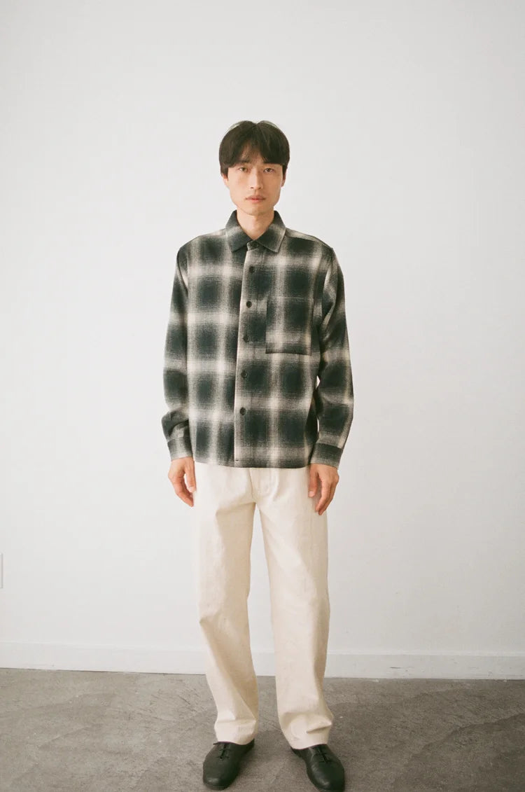 SATURDAY PROJECT Cafe Shirt | Black Melange Check LEO BOUTIQUE 