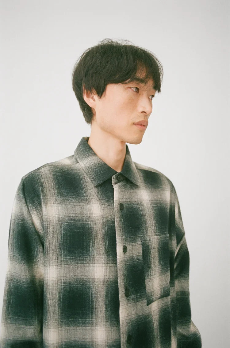 SATURDAY PROJECT Cafe Shirt | Black Melange Check LEO BOUTIQUE 