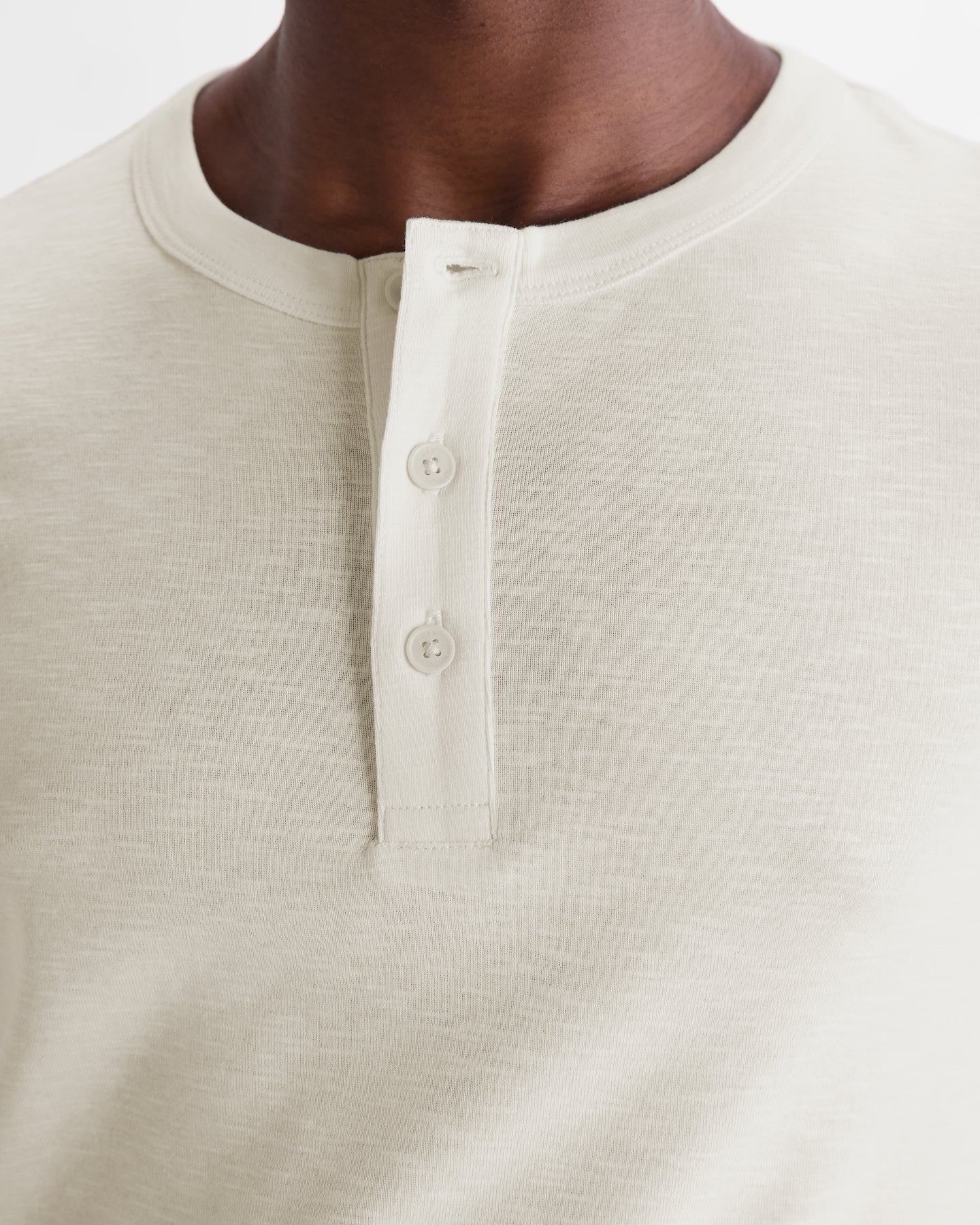 WAX LONDON Caleb Henley L/S Tee | Ecru LEO BOUTIQUE
