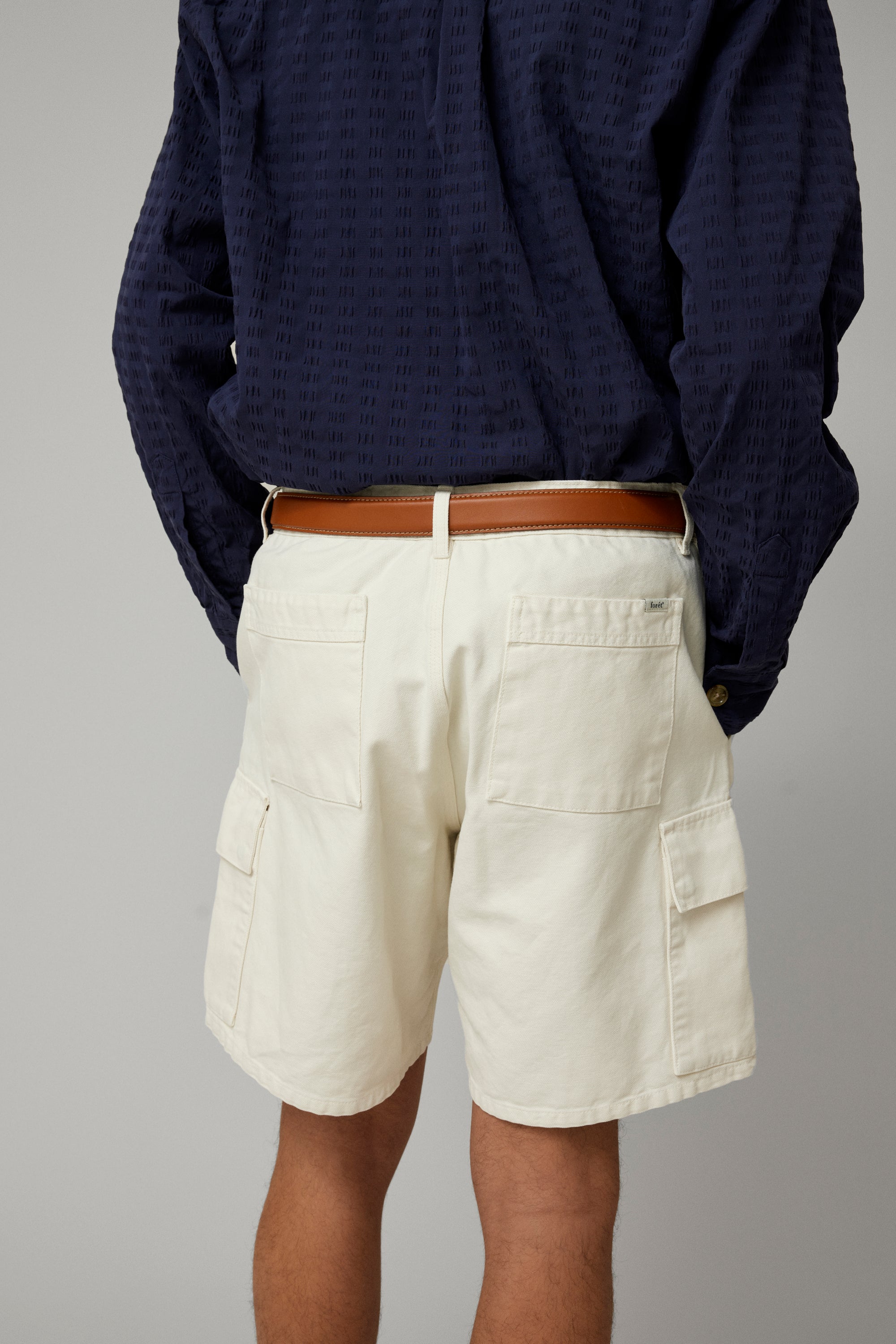 FORET Clay Cargo Shorts Cloud LEO BOUTIQUE