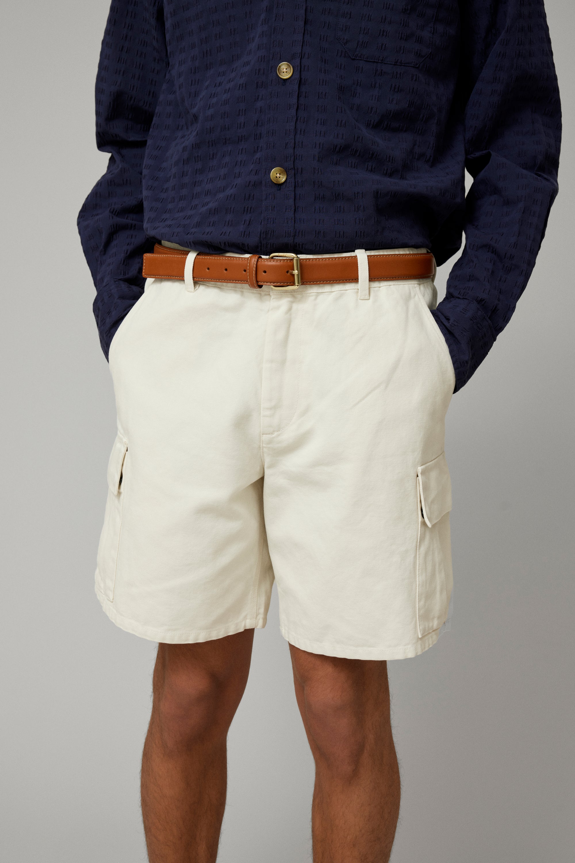 FORET Clay Cargo Shorts Cloud LEO BOUTIQUE