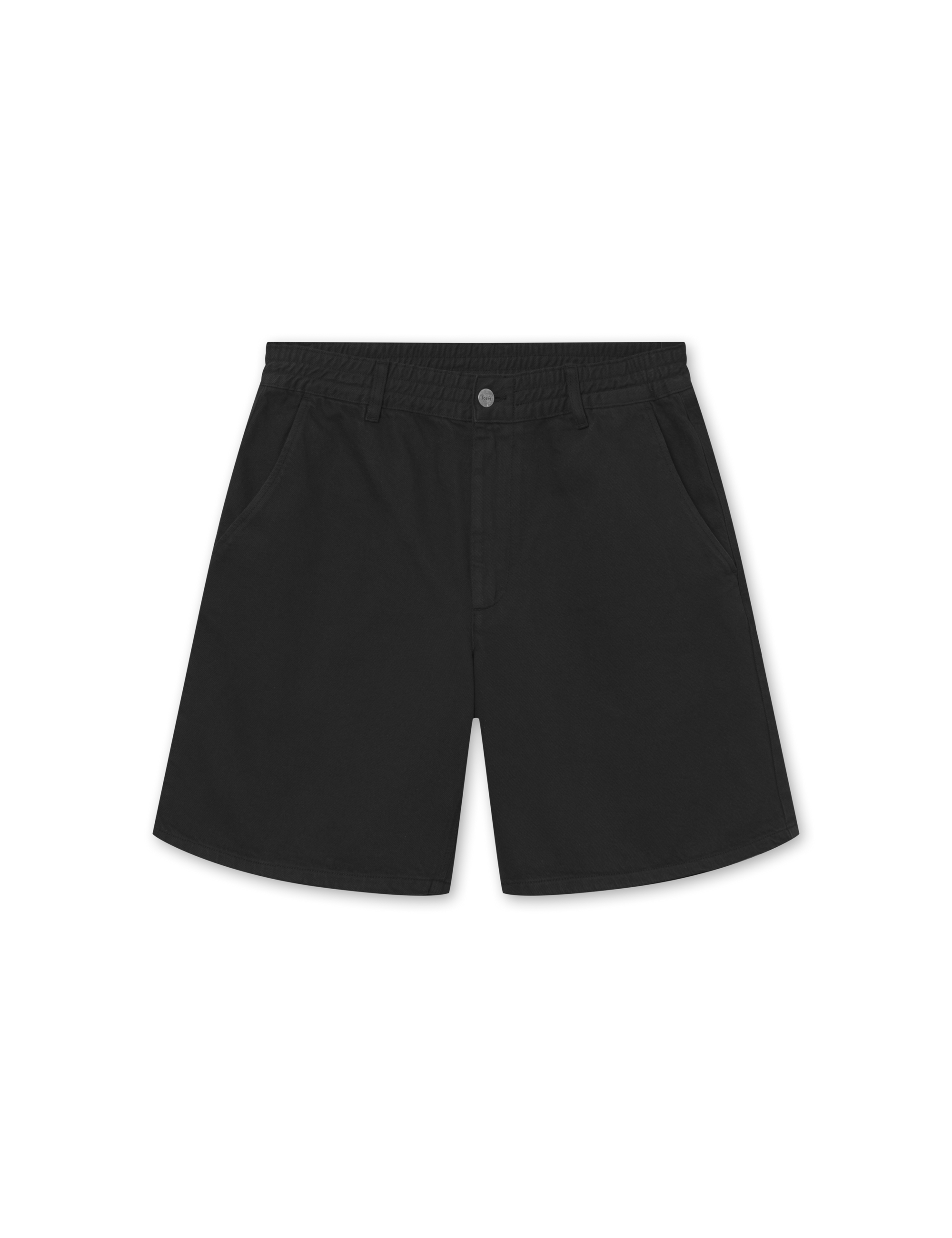 FORET Clay Twill Shorts Black LEO BOUTIQUE