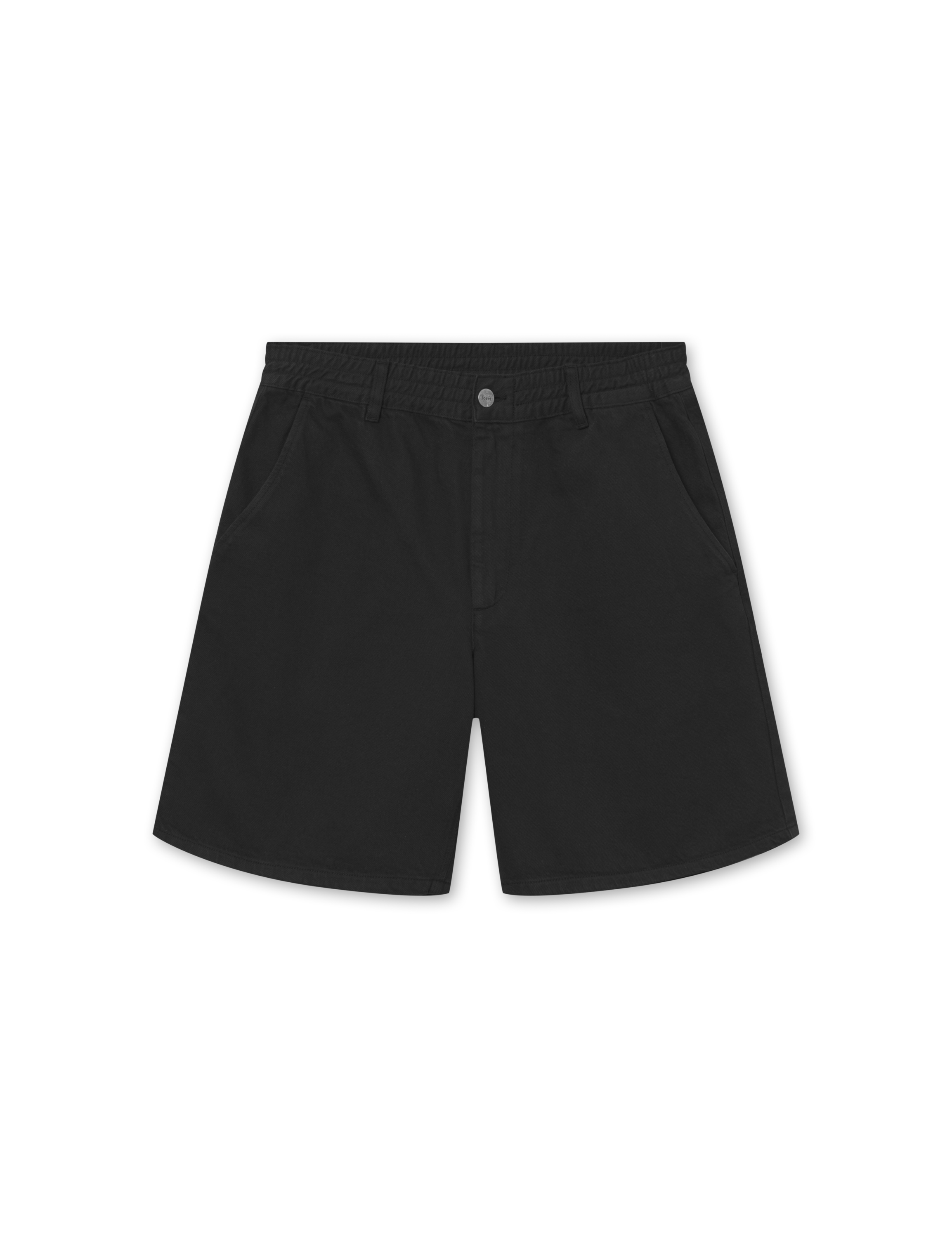 FORET Clay Twill Shorts Black LEO BOUTIQUE