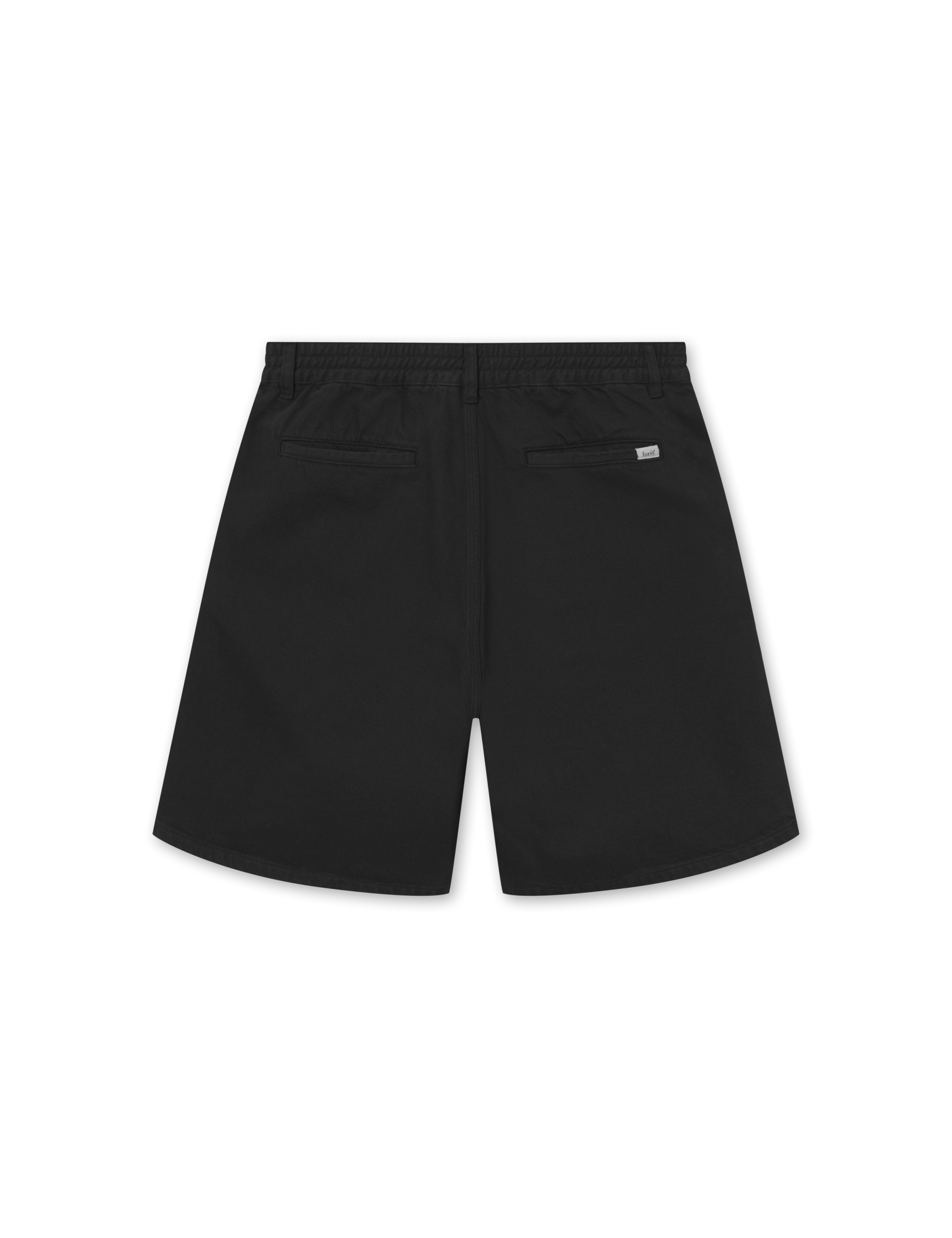 FORET Clay Twill Shorts Black LEO BOUTIQUE