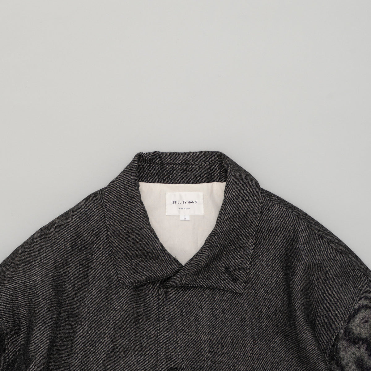 STILL BY HAND Linen Mixed Wool Coat | Melange Grey LEO BOUTIQUE