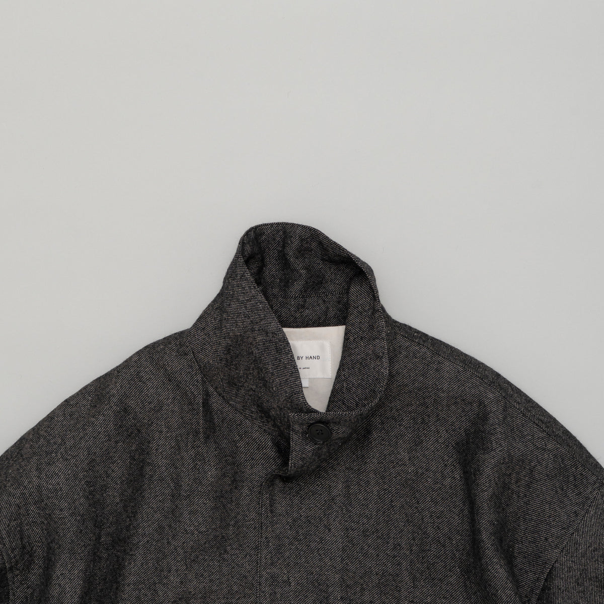 STILL BY HAND Linen Mixed Wool Coat | Melange Grey LEO BOUTIQUE