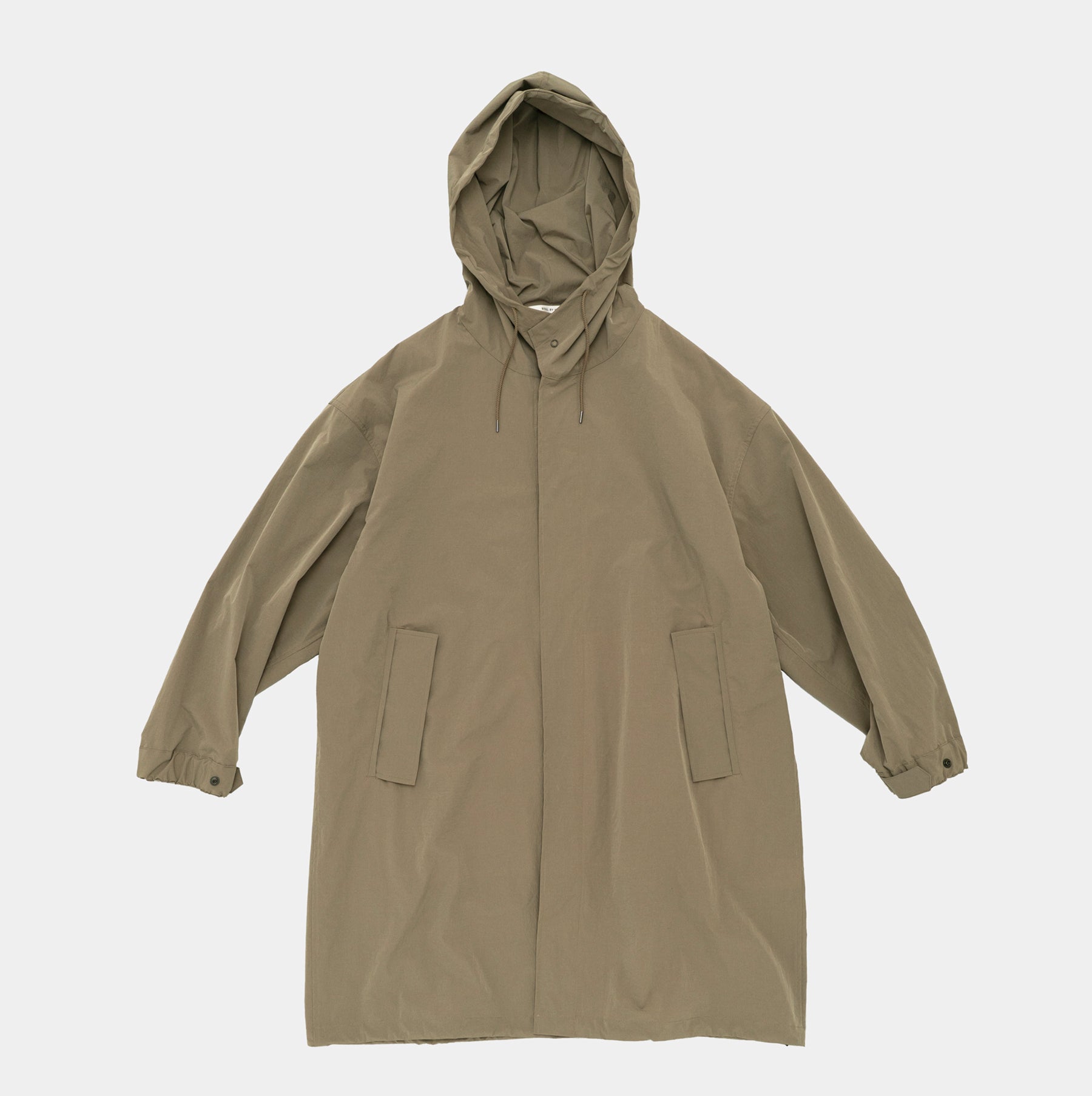 STILL BY HAND Hooded Nylon Coat | Khaki LEO BOUTIQUE