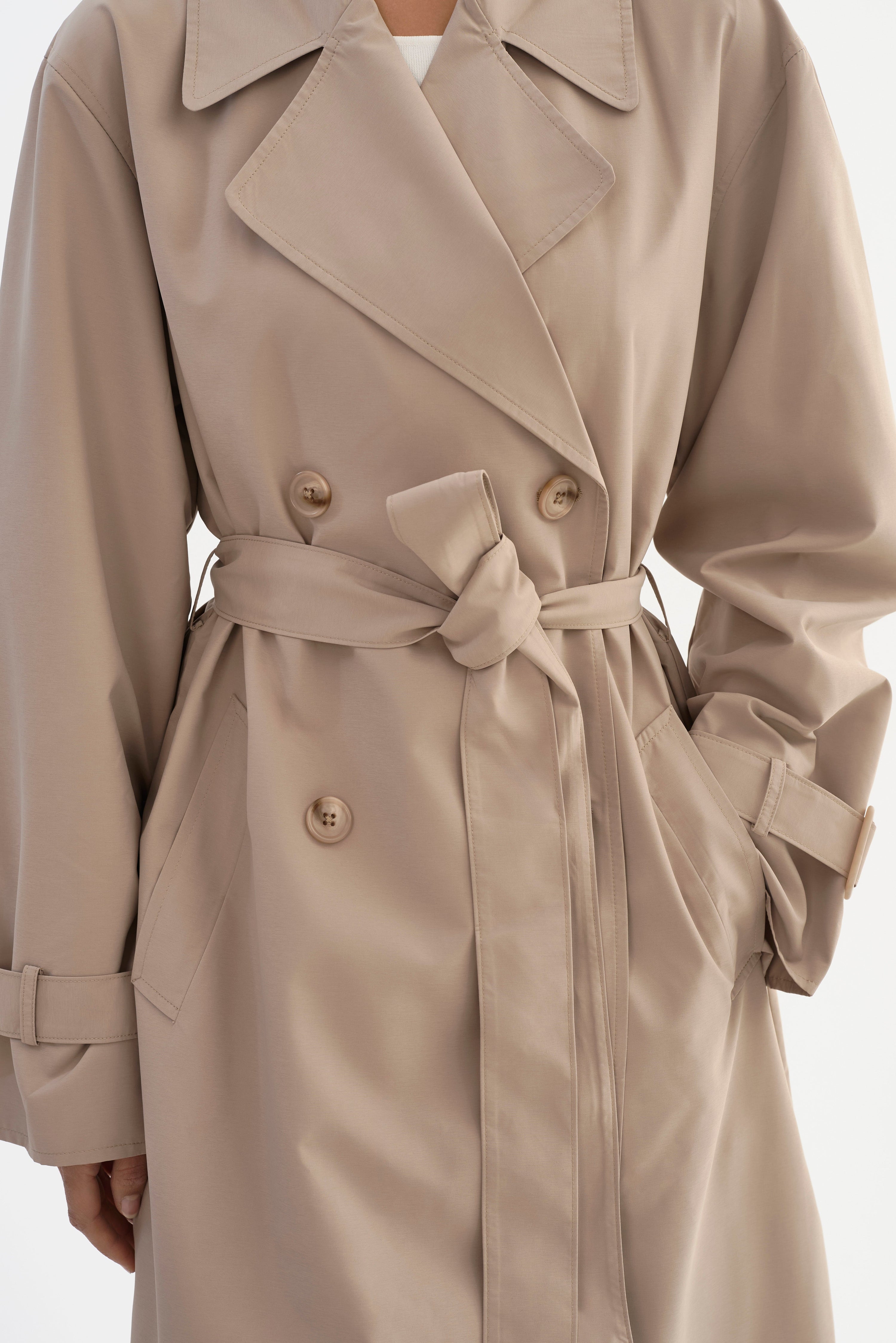 LEO BOUTIQUE Colette Trench Coat Khaki LAMARQUE 