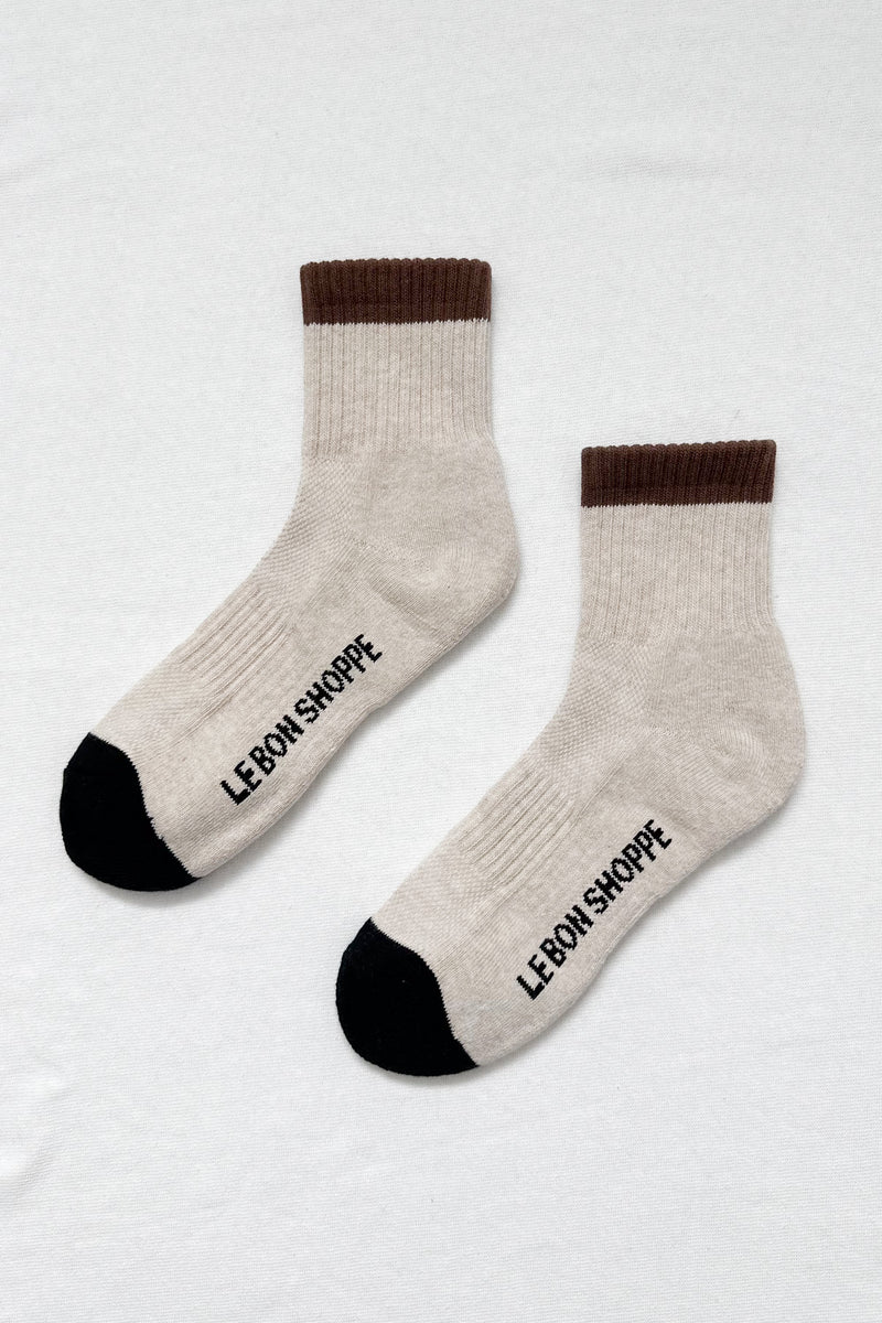 LE BON SHOPPE Color Block Girlfriend Socks | Black/Coffee LEO BOUTIQUE