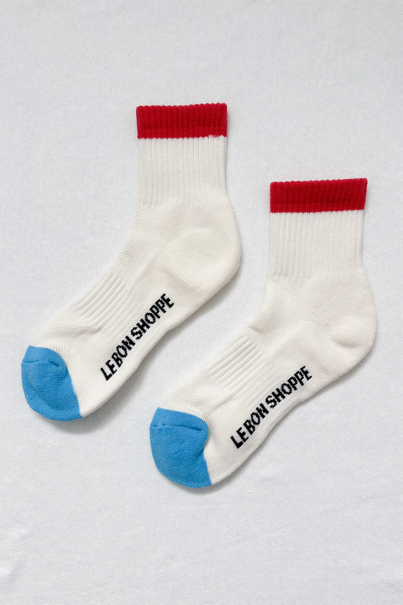 LE BON SHOPPE Color Block Girlfriend Socks | Red/Blue LEO BOUTIQUE