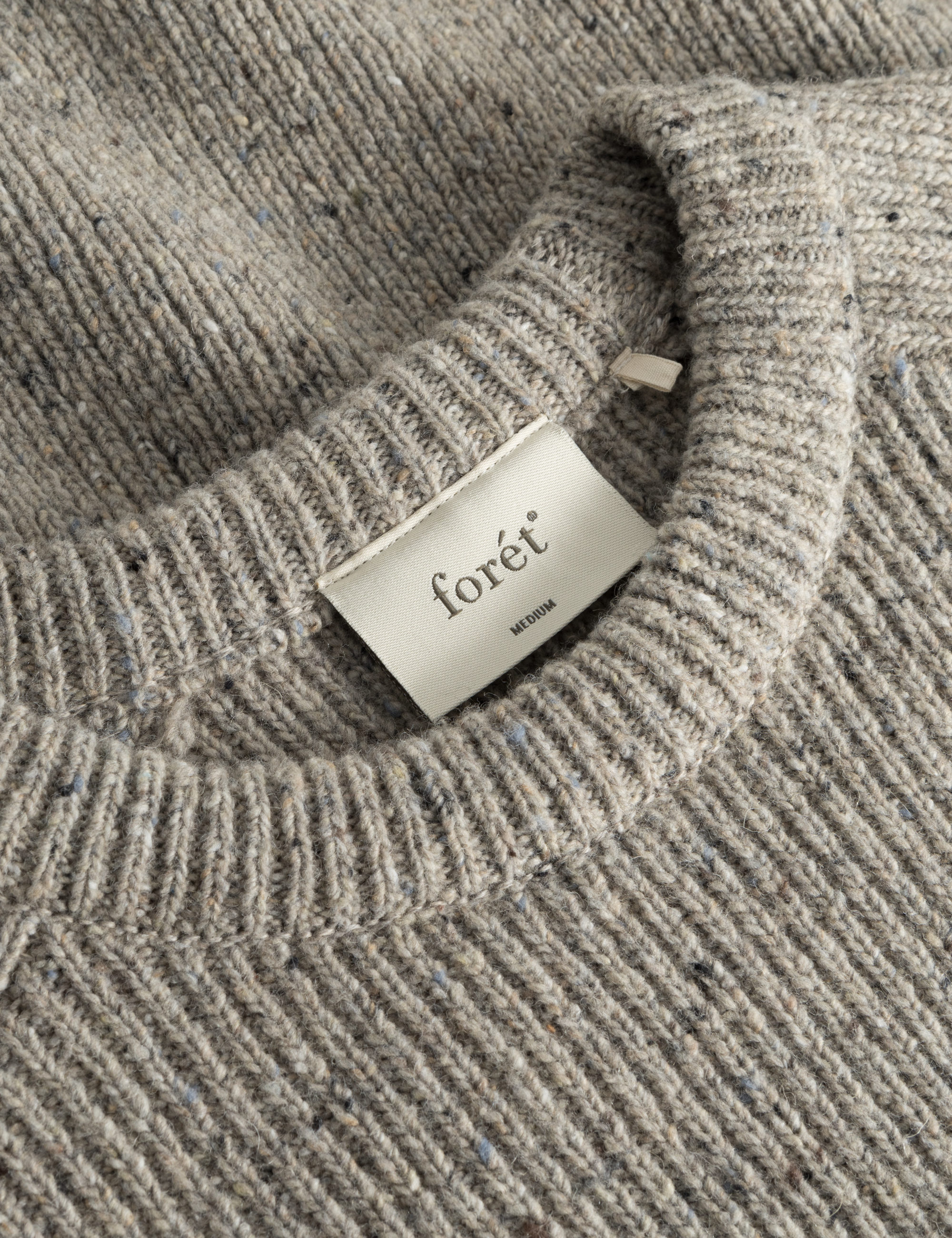 LEO BOUTIQUE Cone Rib Knit | Light grey melangé Forét