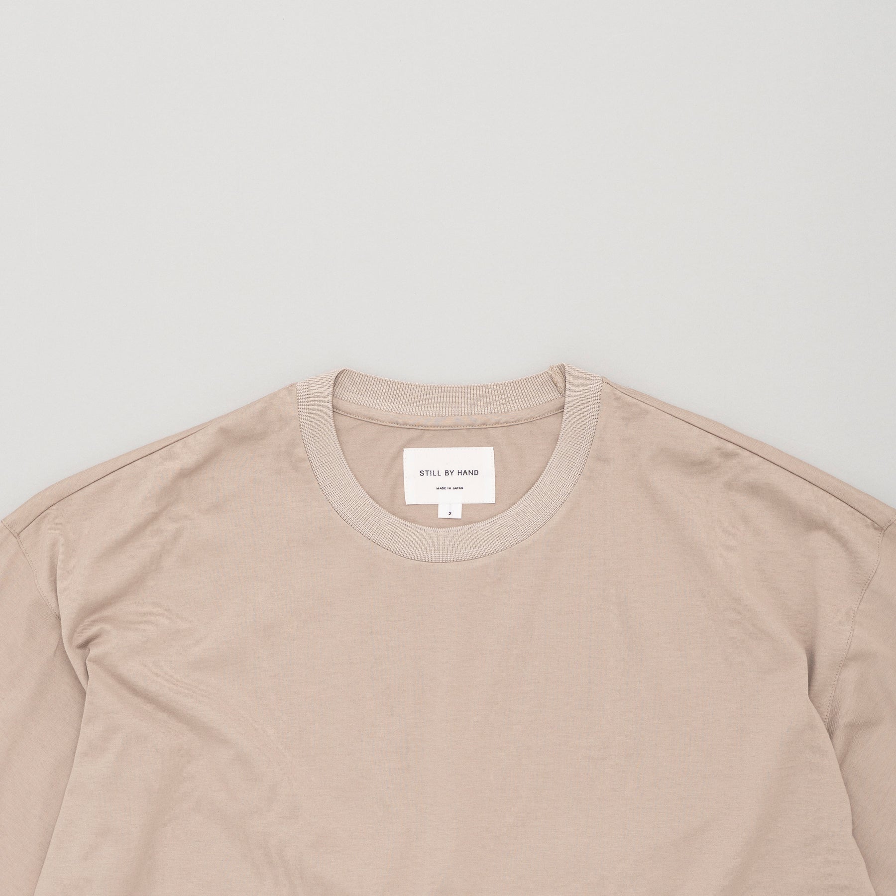 STILL BY HAND Knitted Rib T-shirt | Sand Beige LEO BOUTIQUE