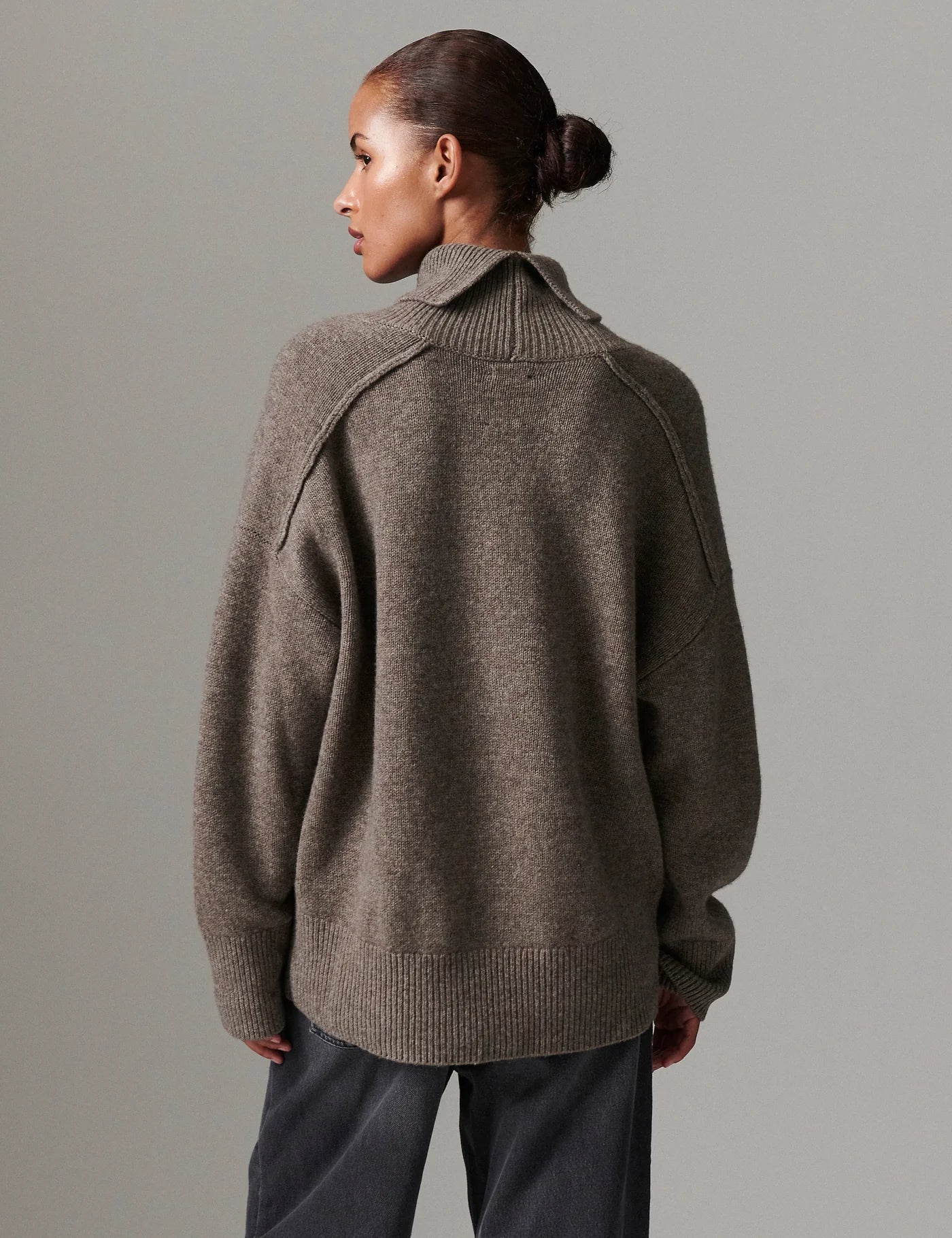 LEO BOUTIQUE Clarke Soft Knit Mock Turtleneck | Chocolate Chip Melange DAY Birger et Mikkelsen