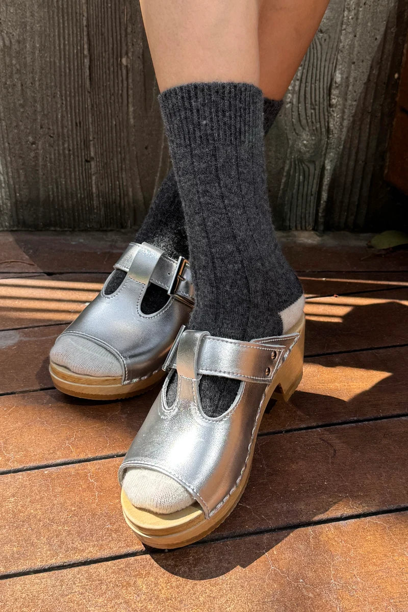 LE BON SHOPPE Classic Cashmere Socks | Charcoal melange LEO BOUTIQUE