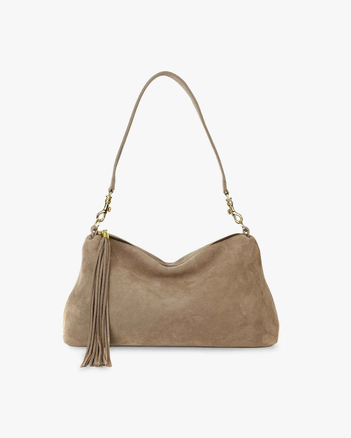 BRAVE BELTS Colson Bag | Taupe Suede LEO BOUTIQUE